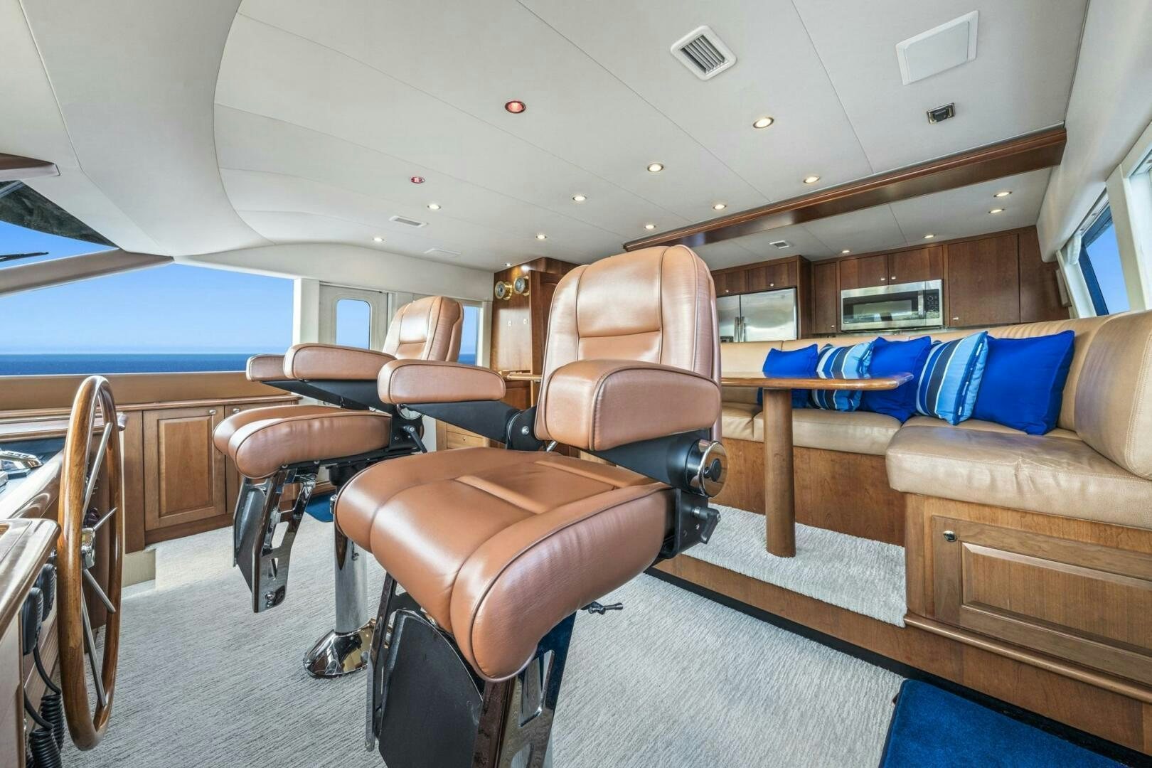 a room with a couch and a chair aboard LIFE'S A JOURNEY Yacht for Sale