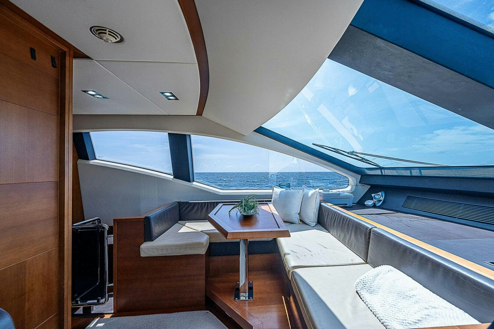 a room with a view of the ocean and the ocean aboard LADY MARIE-CLAIRE Yacht for Sale