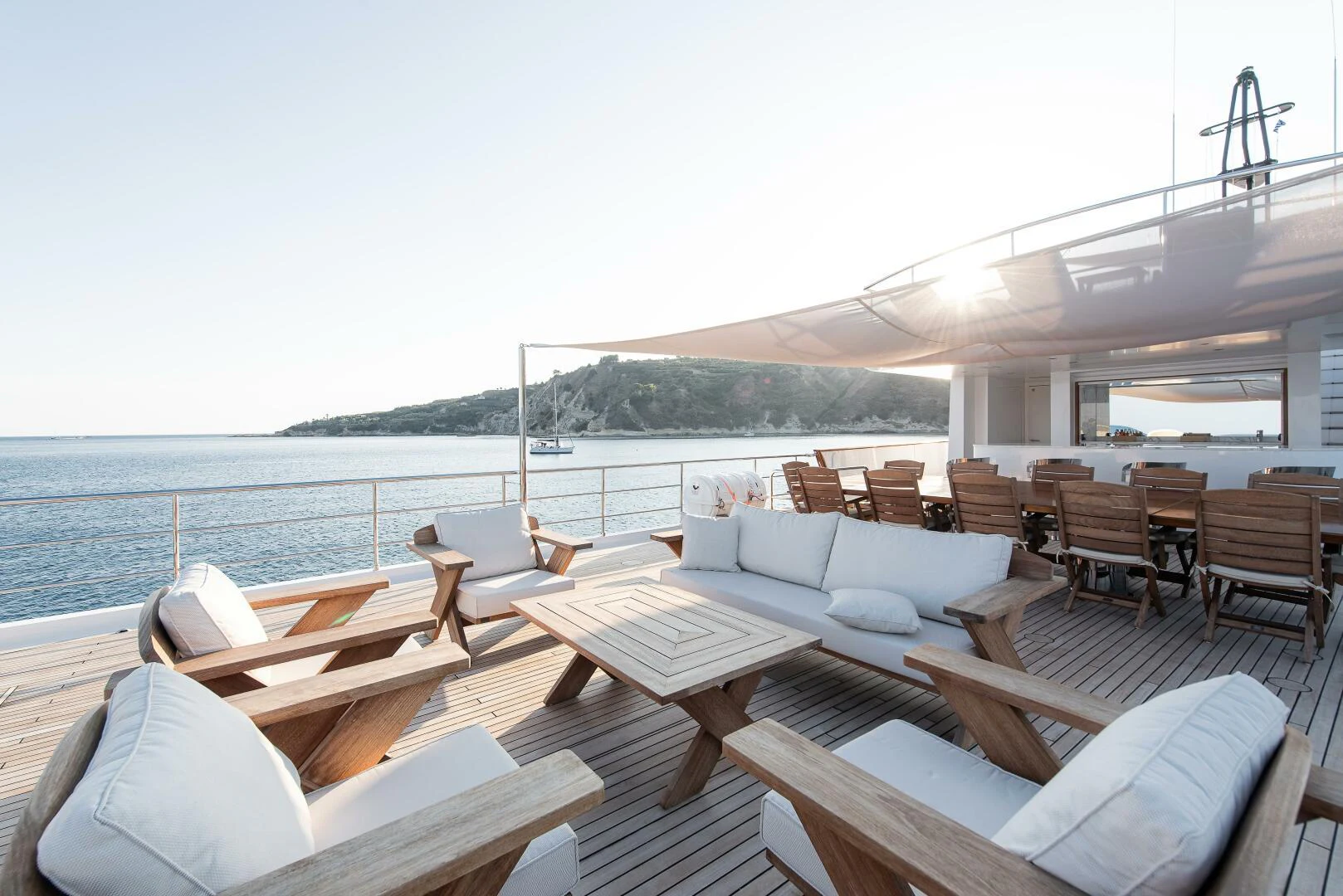a boat on the water aboard AZTECA Yacht for Sale