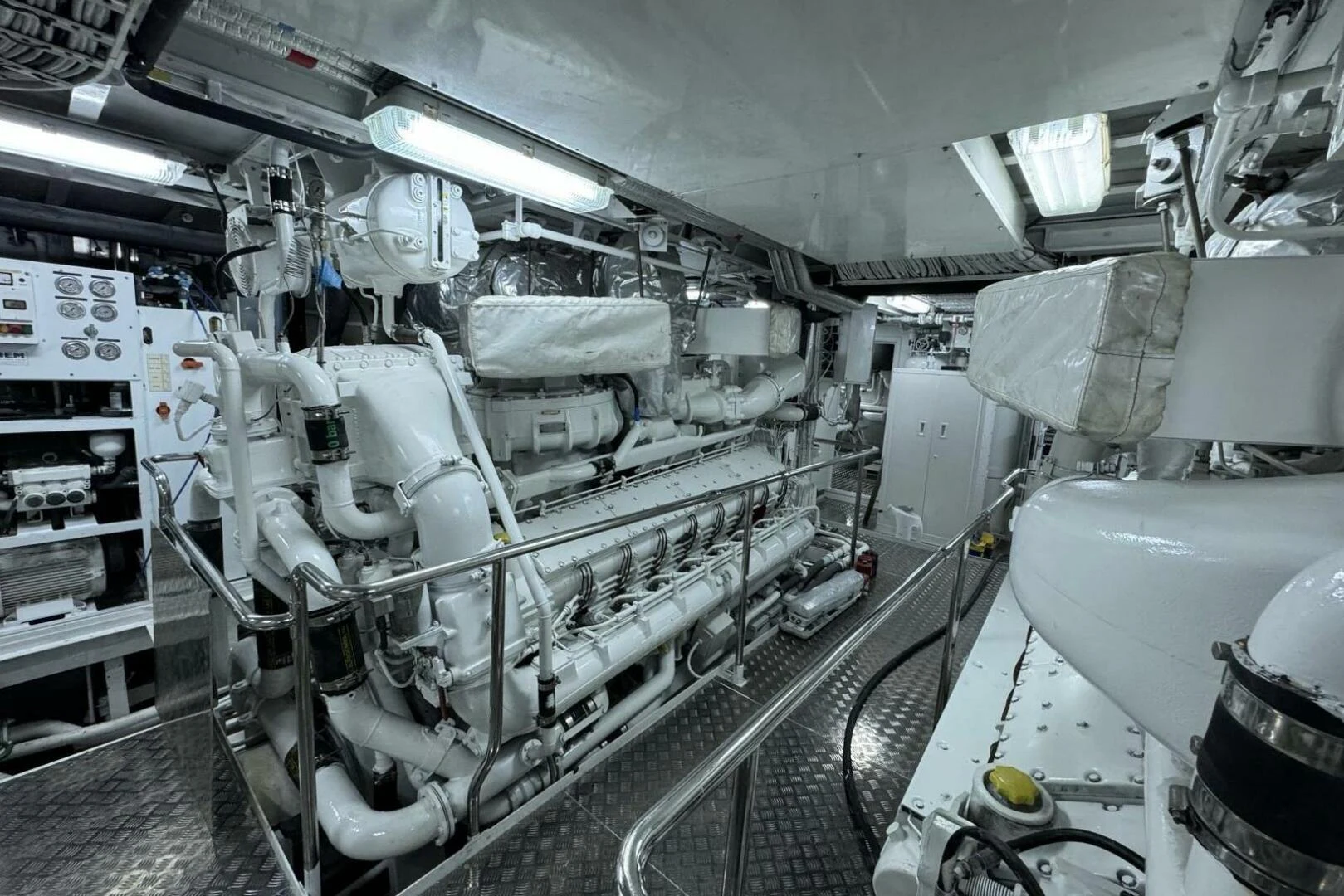 a large machine with many tubes aboard AZTECA Yacht for Sale