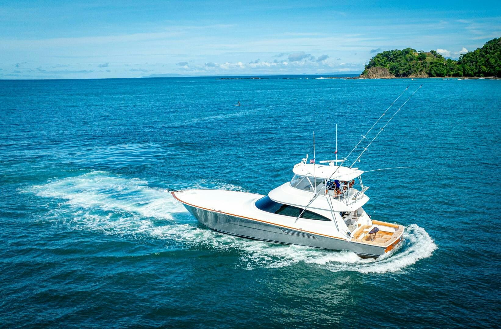 a boat on the water aboard PURA VIDA Yacht for Sale