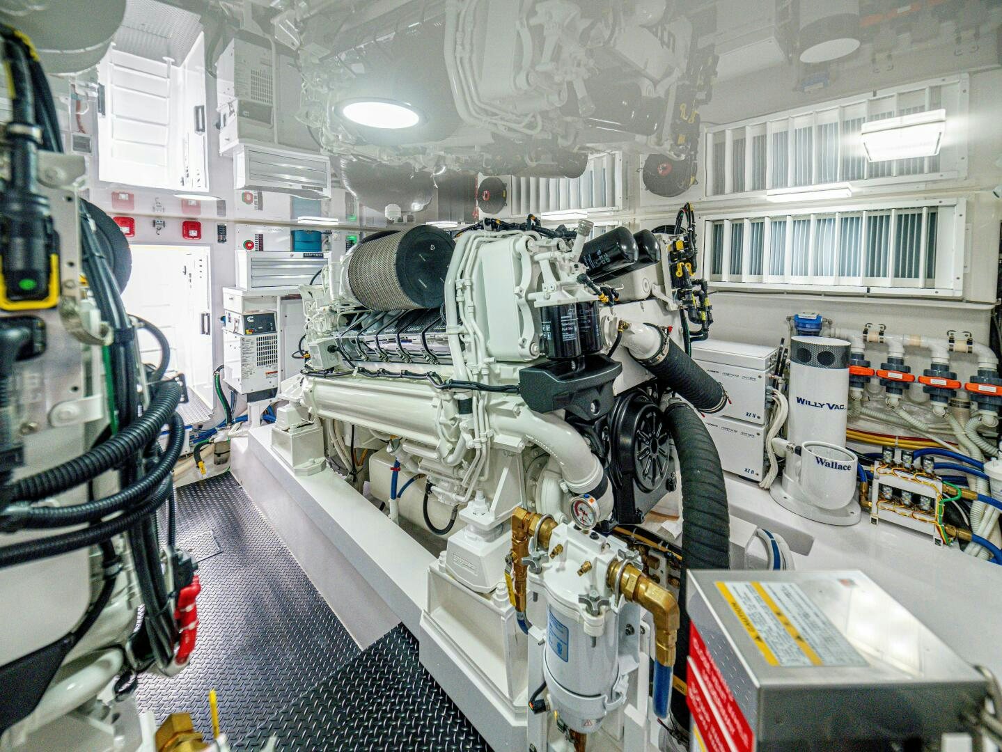 a room with machinery aboard PURA VIDA Yacht for Sale