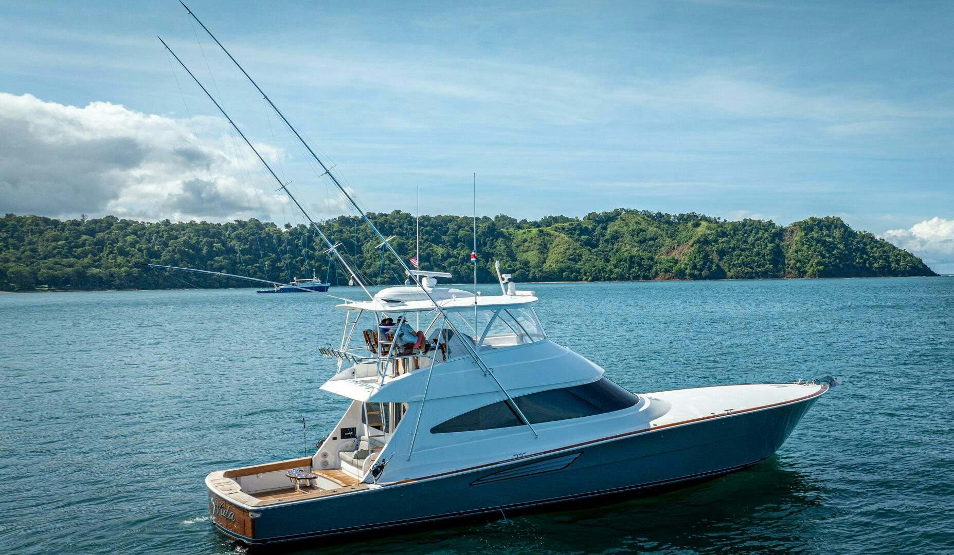 a boat on the water aboard PURA VIDA Yacht for Sale