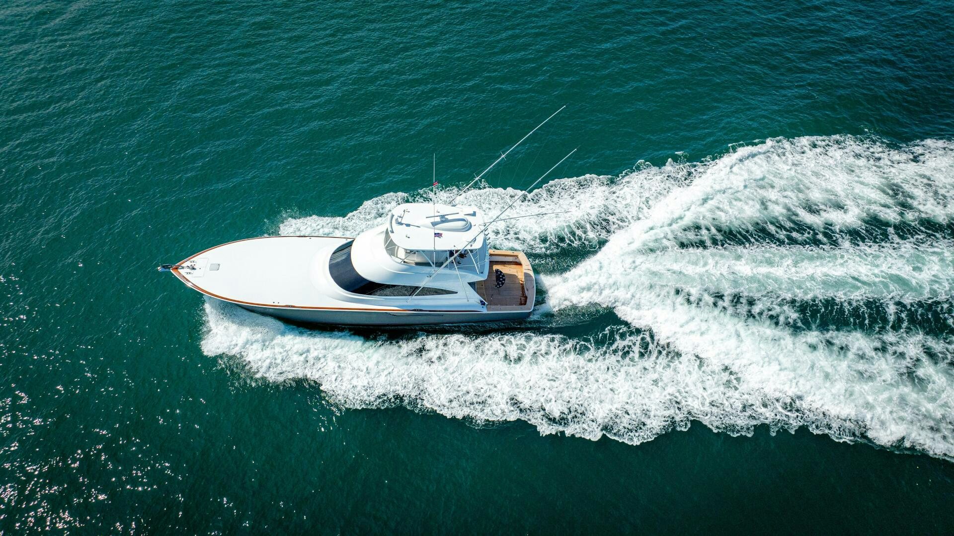 a boat on the water aboard PURA VIDA Yacht for Sale