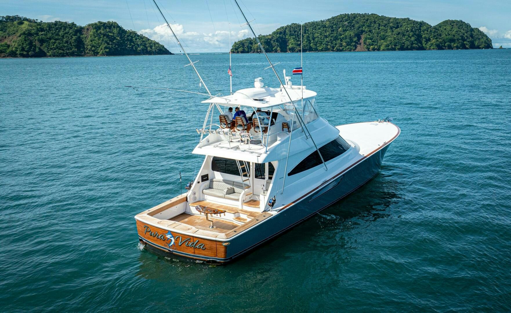 a boat on the water aboard PURA VIDA Yacht for Sale