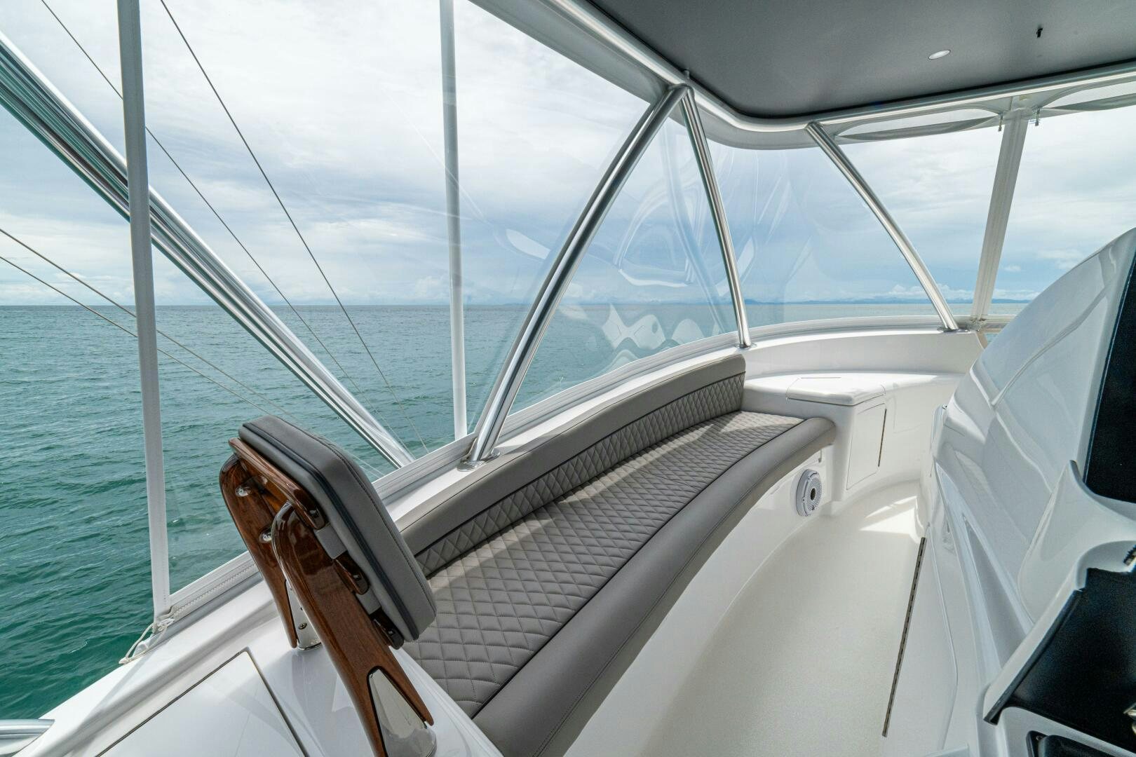 the inside of a boat aboard PURA VIDA Yacht for Sale