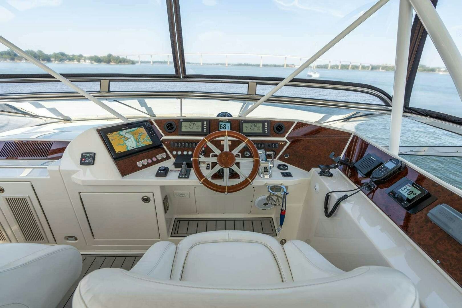 inside of a car aboard NAVETTE Yacht for Sale