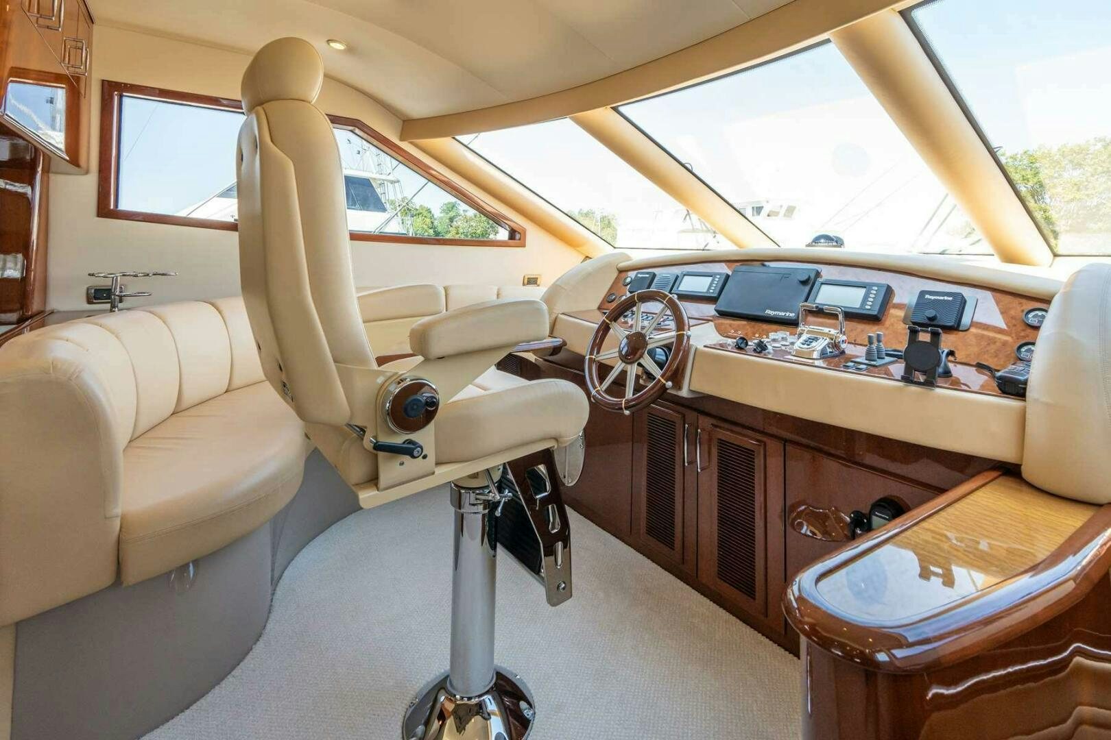 a car in a room aboard NAVETTE Yacht for Sale