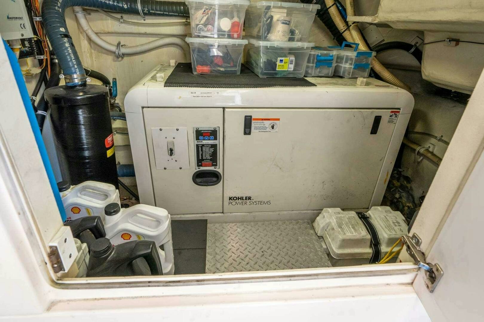 a machine with a piece of equipment in it aboard NAVETTE Yacht for Sale