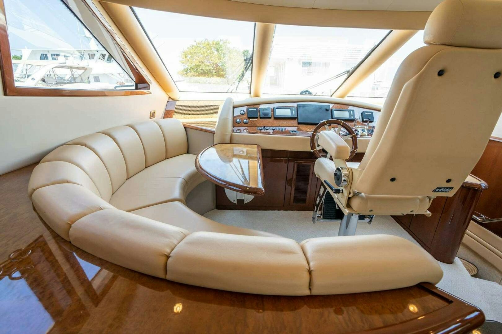 the inside of a car aboard NAVETTE Yacht for Sale