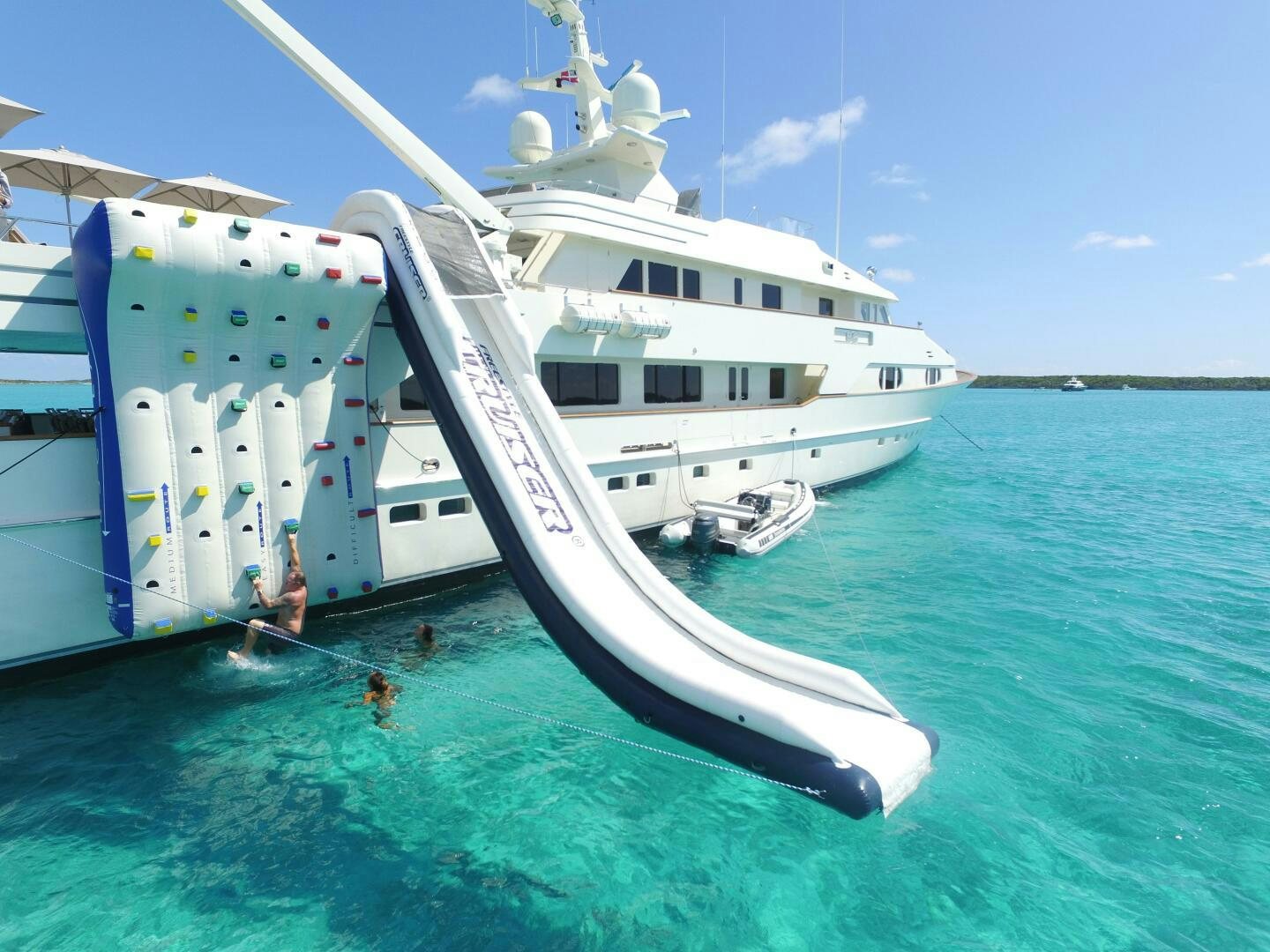 a boat in the water aboard BG Yacht for Sale