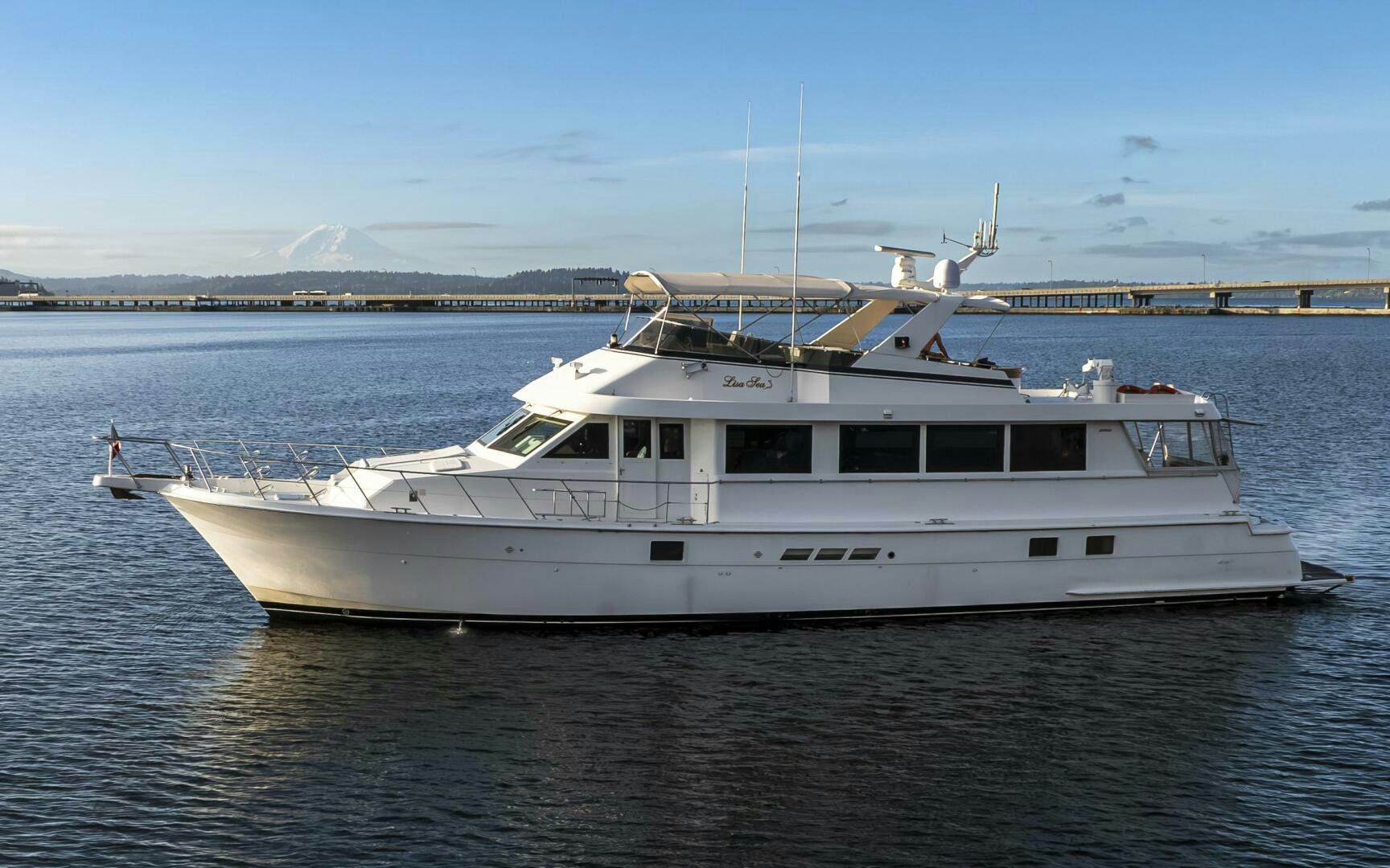 a large white boat aboard LISA SEA I Yacht for Sale