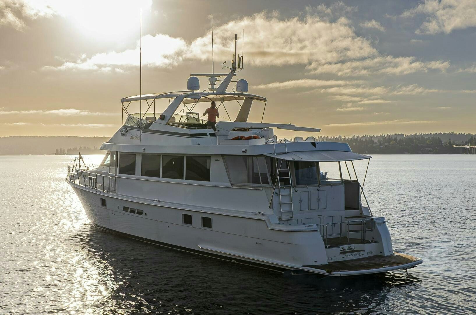 a boat on the water aboard LISA SEA I Yacht for Sale