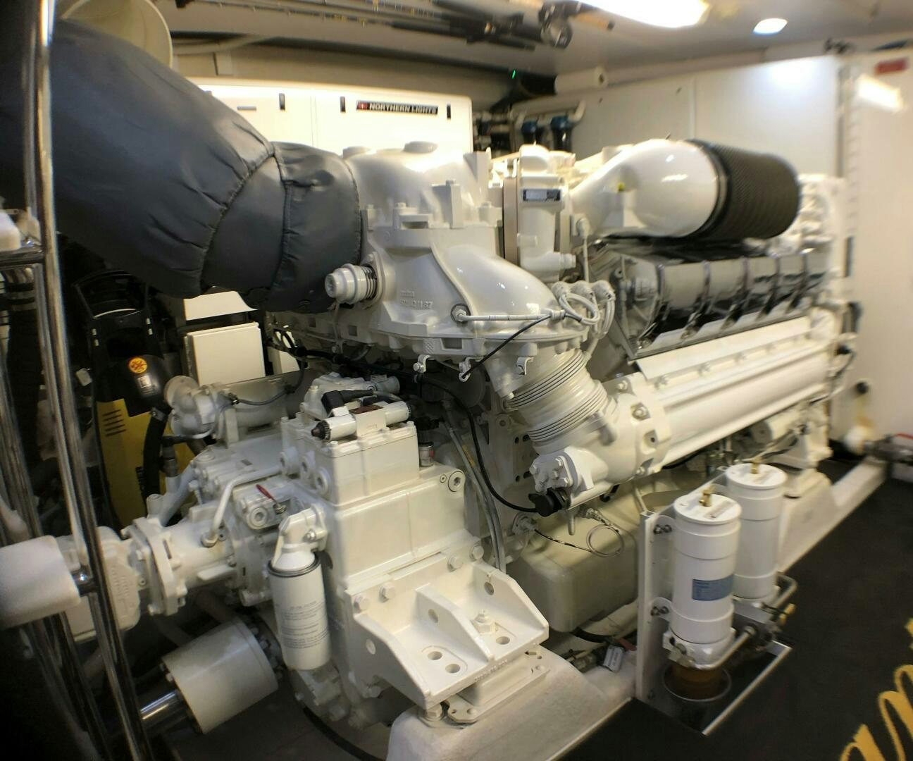 a machine with a large piece of equipment on it aboard ENCHANTRESS Yacht for Sale