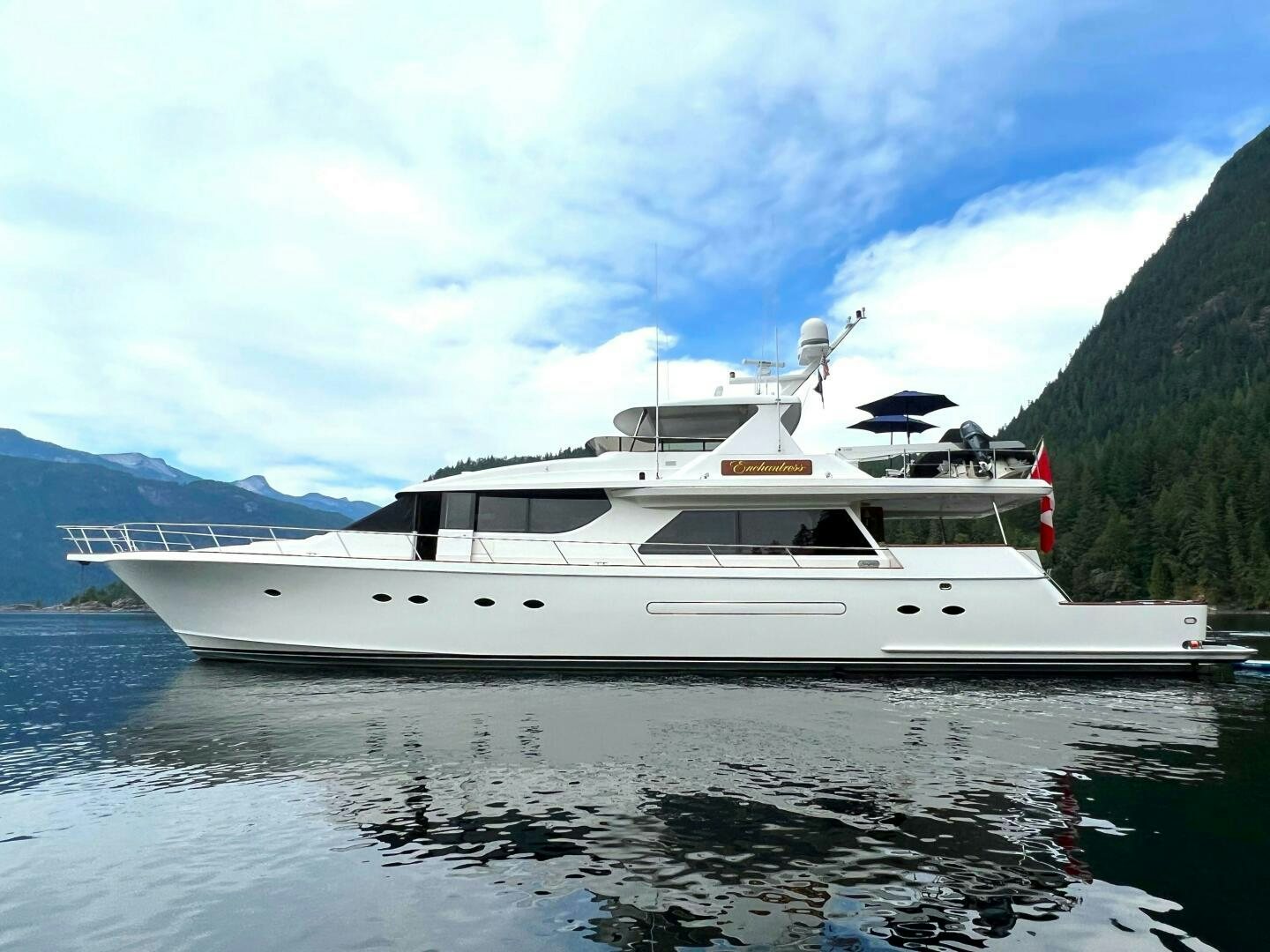 a boat on the water aboard ENCHANTRESS Yacht for Sale
