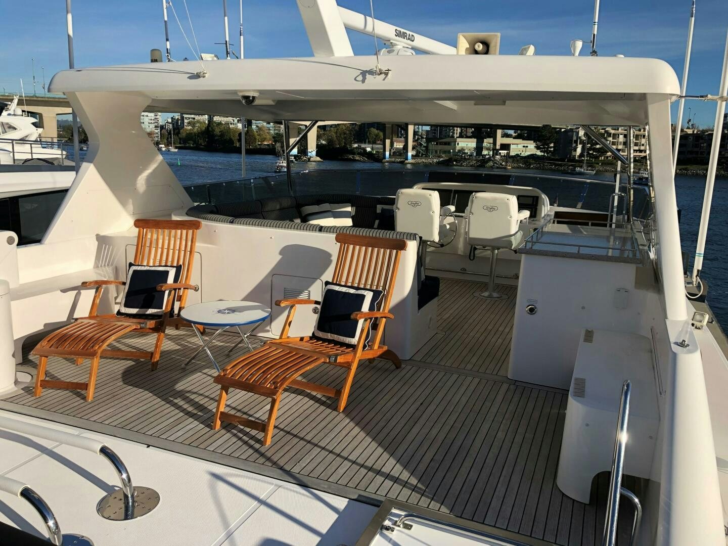 a deck of a boat aboard ENCHANTRESS Yacht for Sale
