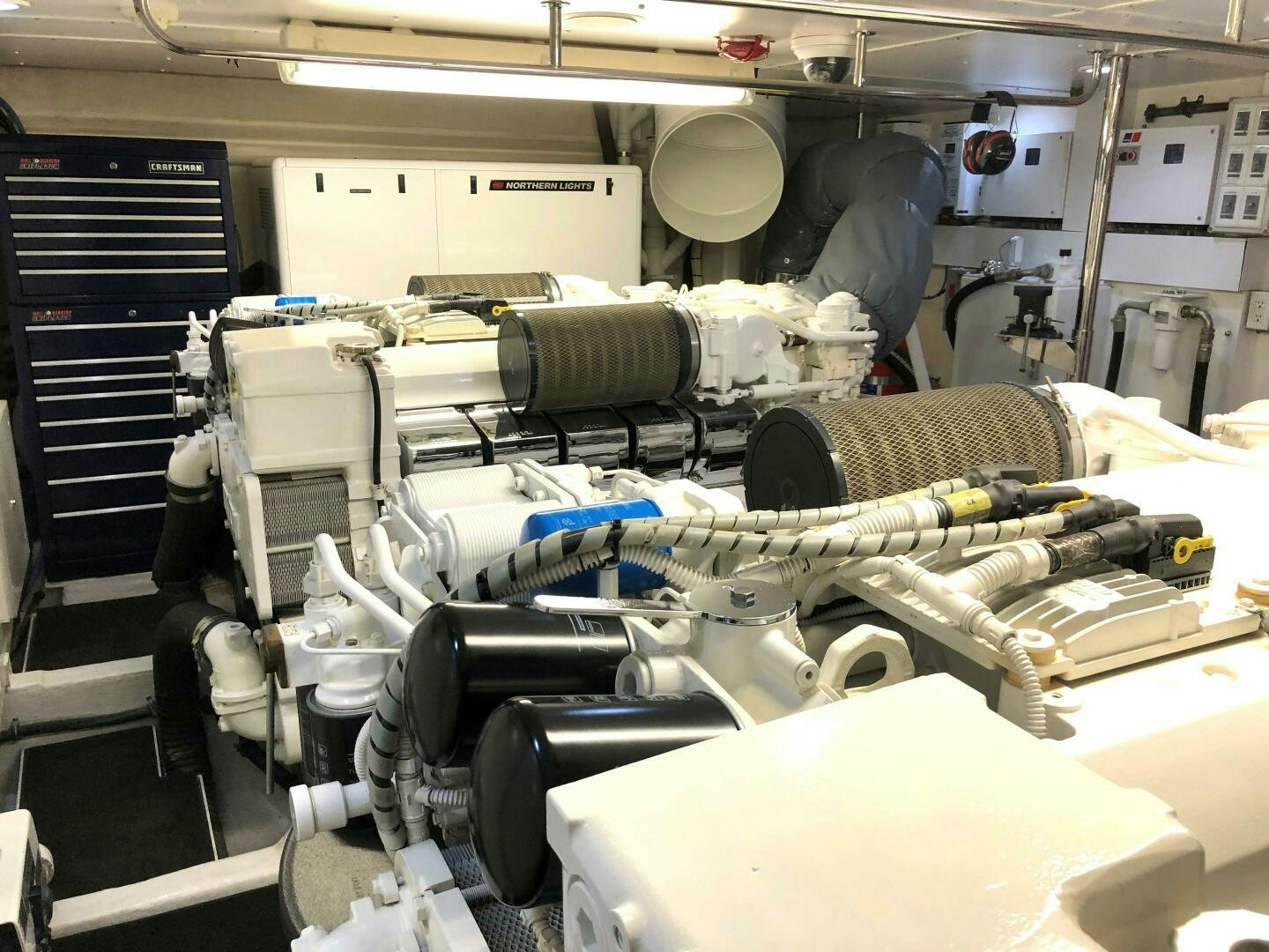 a room with machinery aboard ENCHANTRESS Yacht for Sale