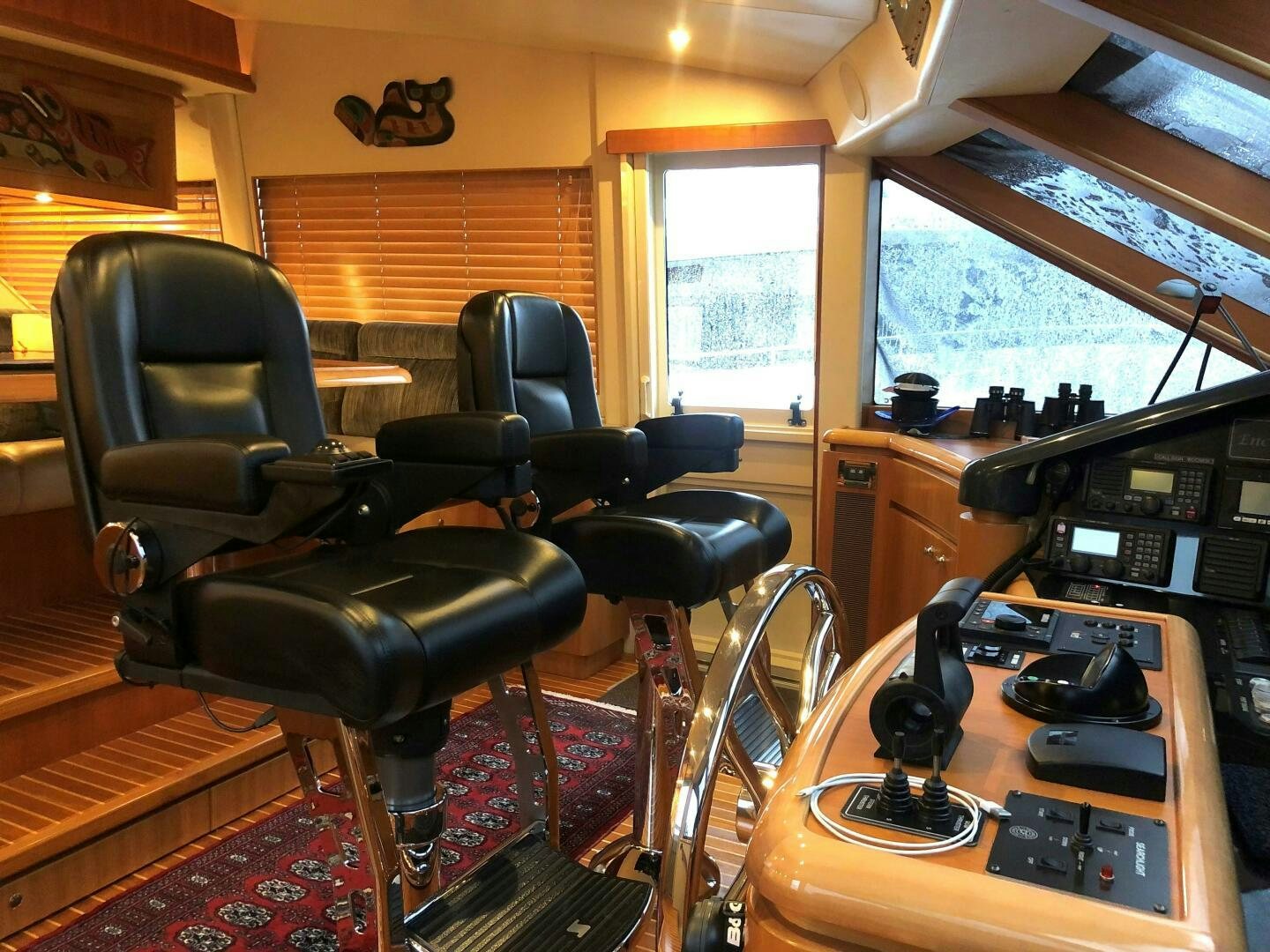 a room with a desk and a computer aboard ENCHANTRESS Yacht for Sale