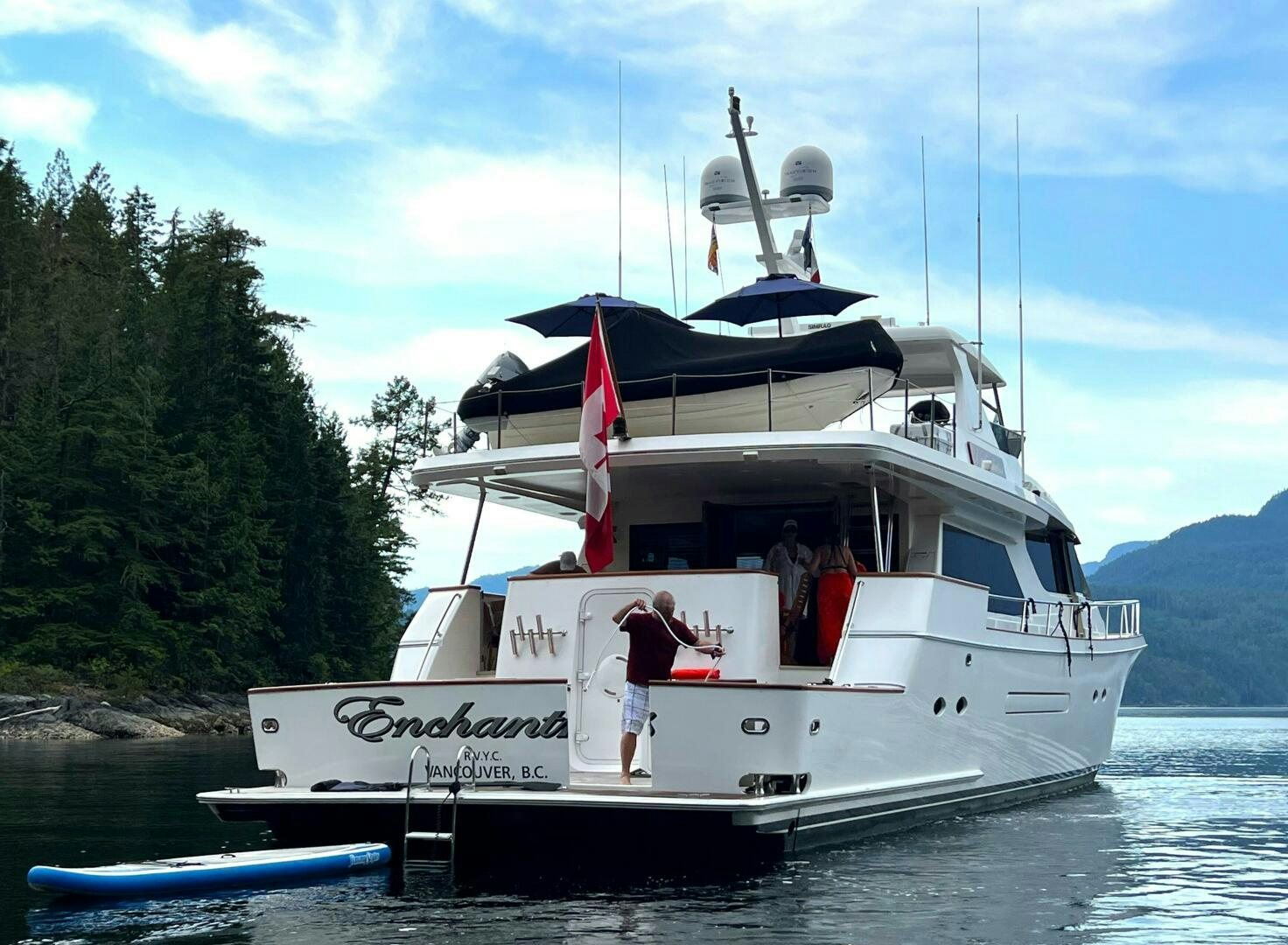 a boat on the water aboard ENCHANTRESS Yacht for Sale