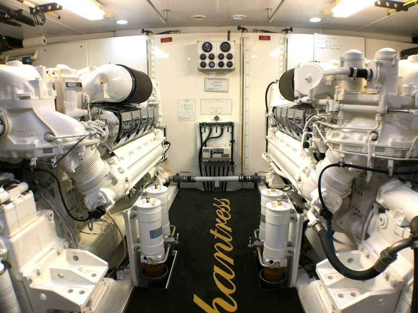 a machine in a room aboard ENCHANTRESS Yacht for Sale
