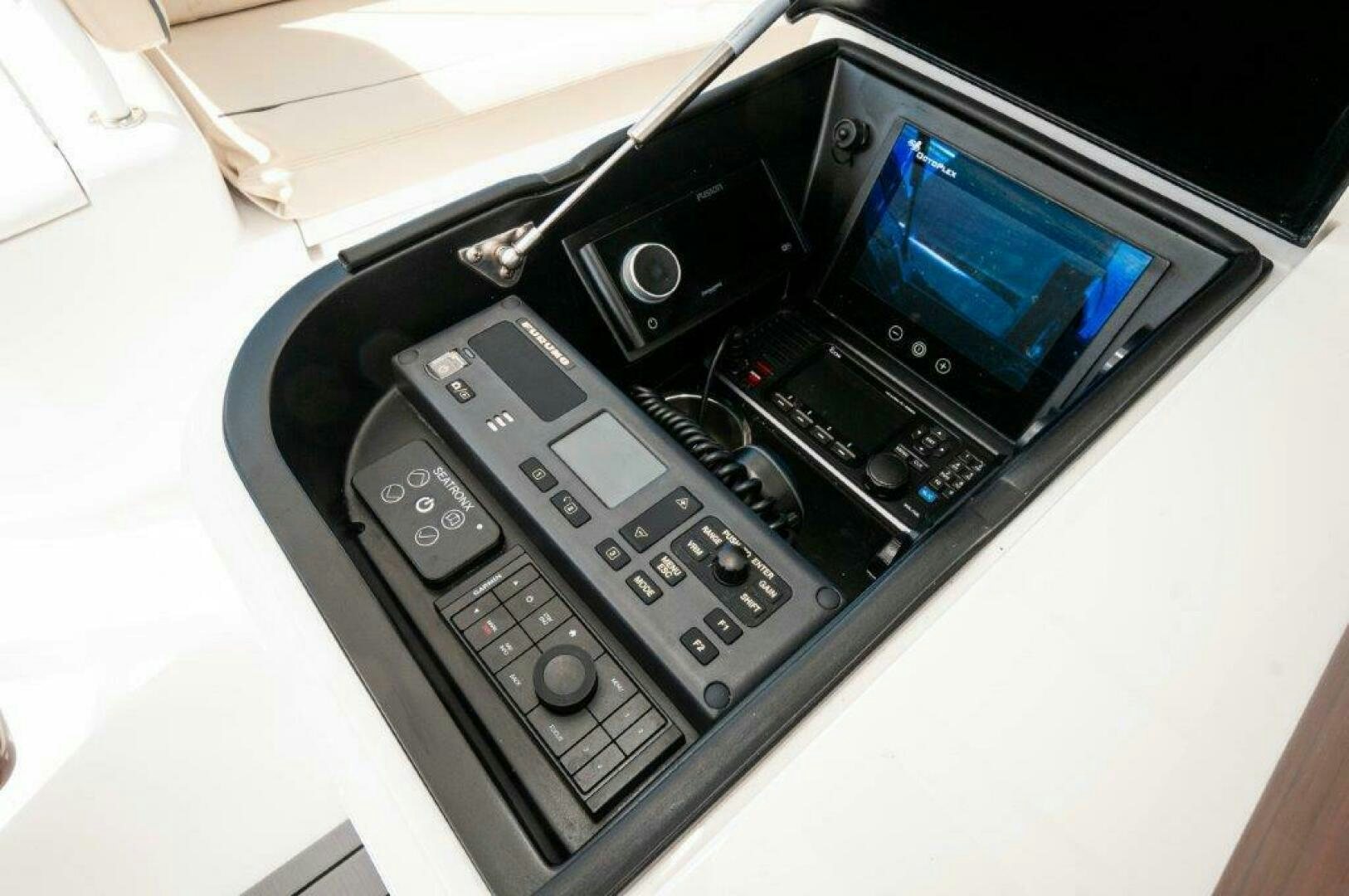 a black and silver electronic device aboard GUNNSLINGER Yacht for Sale