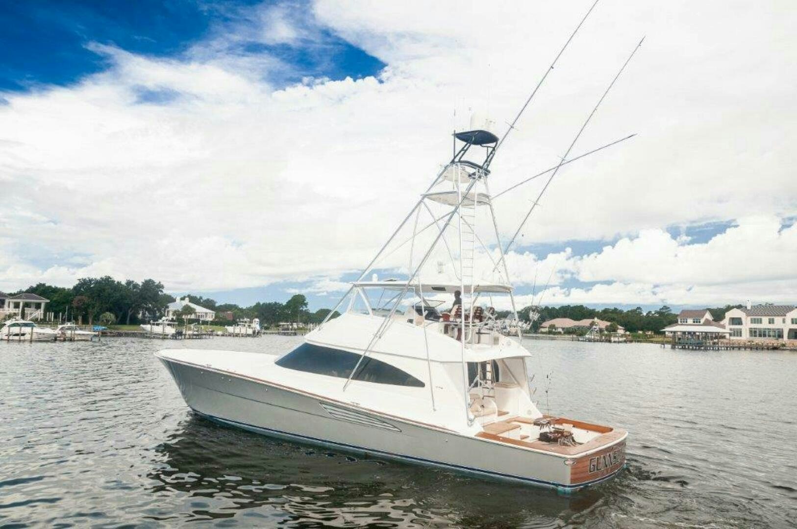 a boat on the water aboard GUNNSLINGER Yacht for Sale