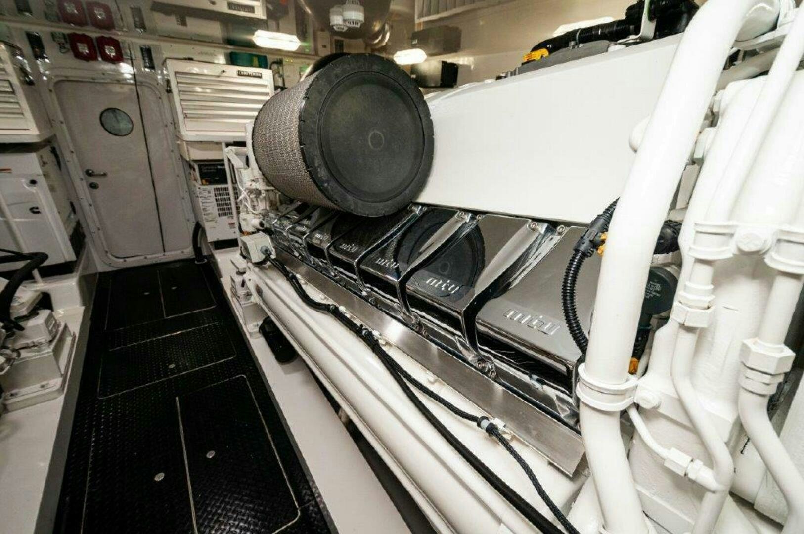 a close-up of a machine aboard GUNNSLINGER Yacht for Sale