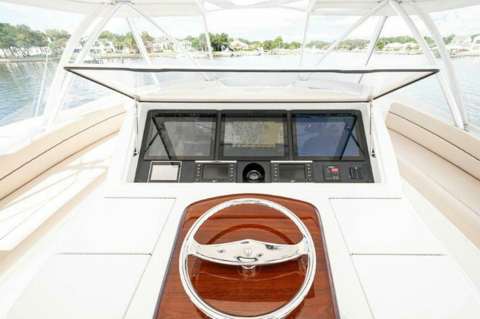 inside of a car aboard GUNNSLINGER Yacht for Sale