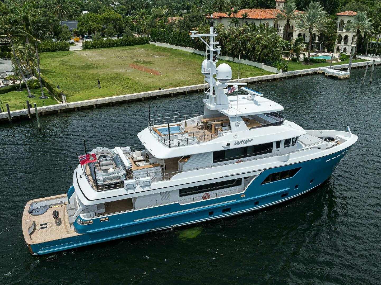 a boat on a river aboard UPTIGHT Yacht for Sale