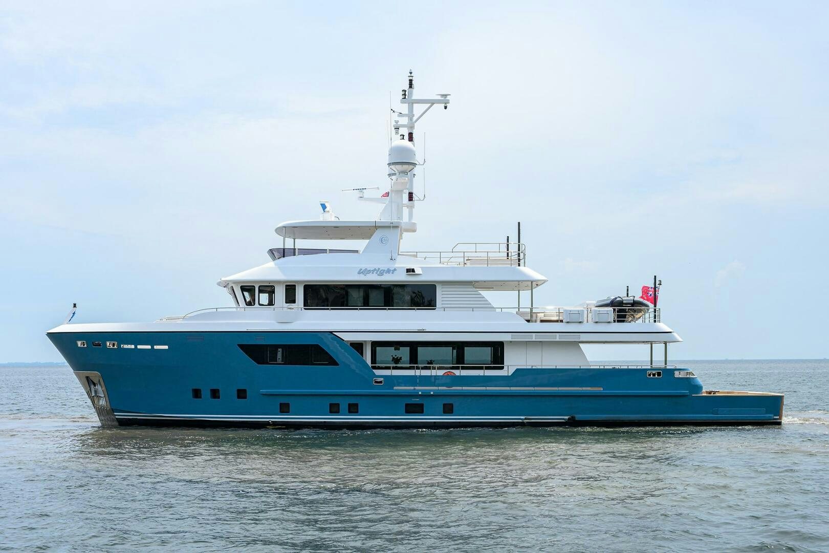 a large boat in the water aboard UPTIGHT Yacht for Sale