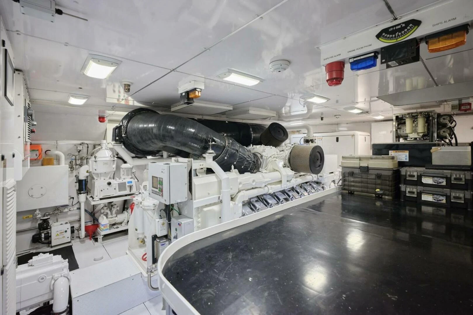 a room with machinery and equipment aboard SANAM Yacht for Sale