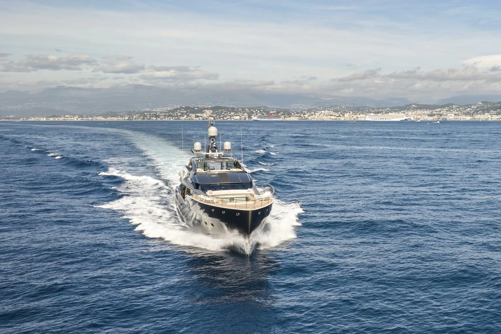 a boat on the water aboard SANAM Yacht for Sale