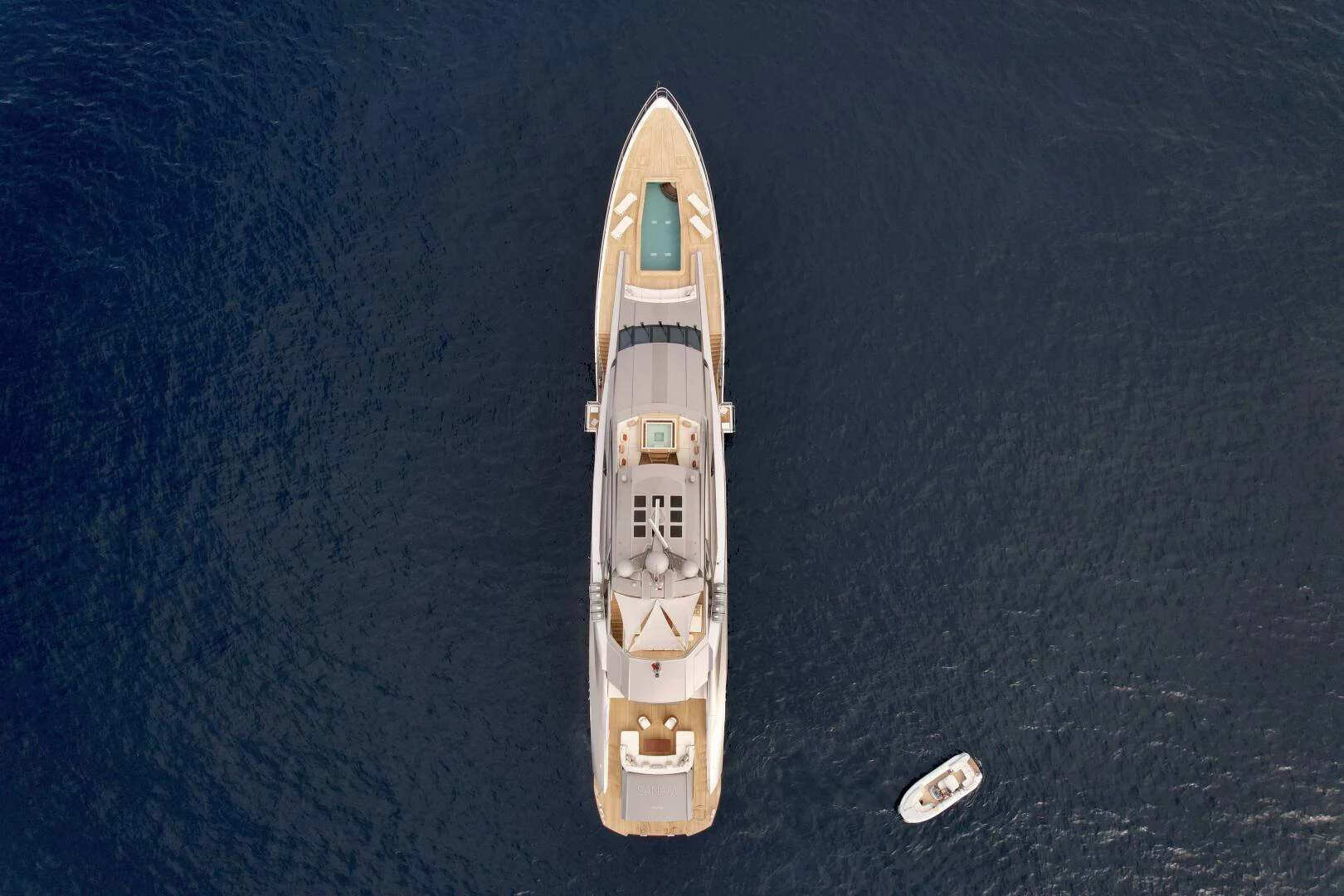 a boat on the water aboard SANAM Yacht for Sale