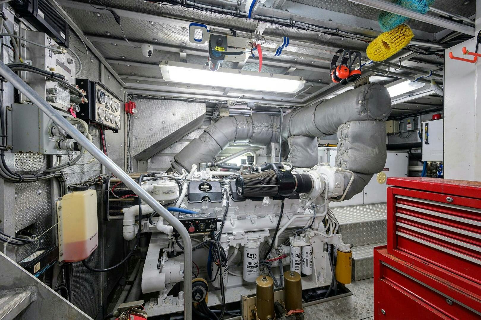 a large machine in a factory aboard BUSINESS TRIP 2 Yacht for Sale