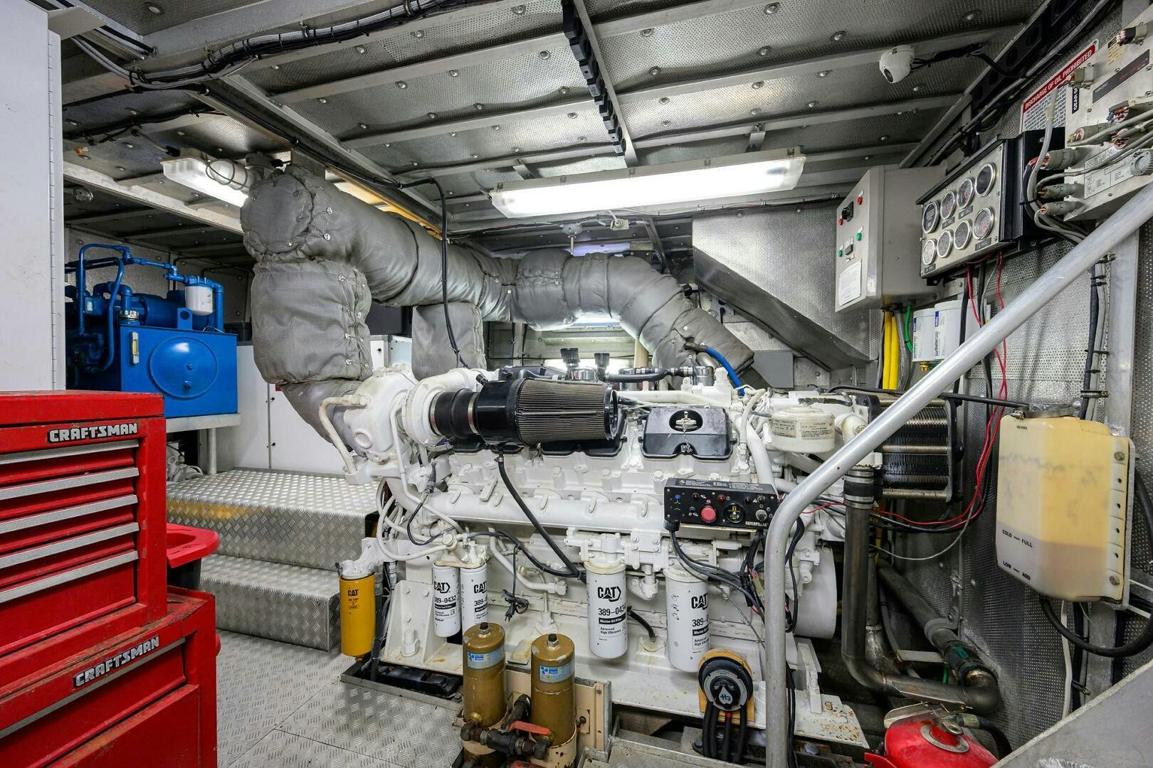 a large machine in a factory aboard BUSINESS TRIP 2 Yacht for Sale