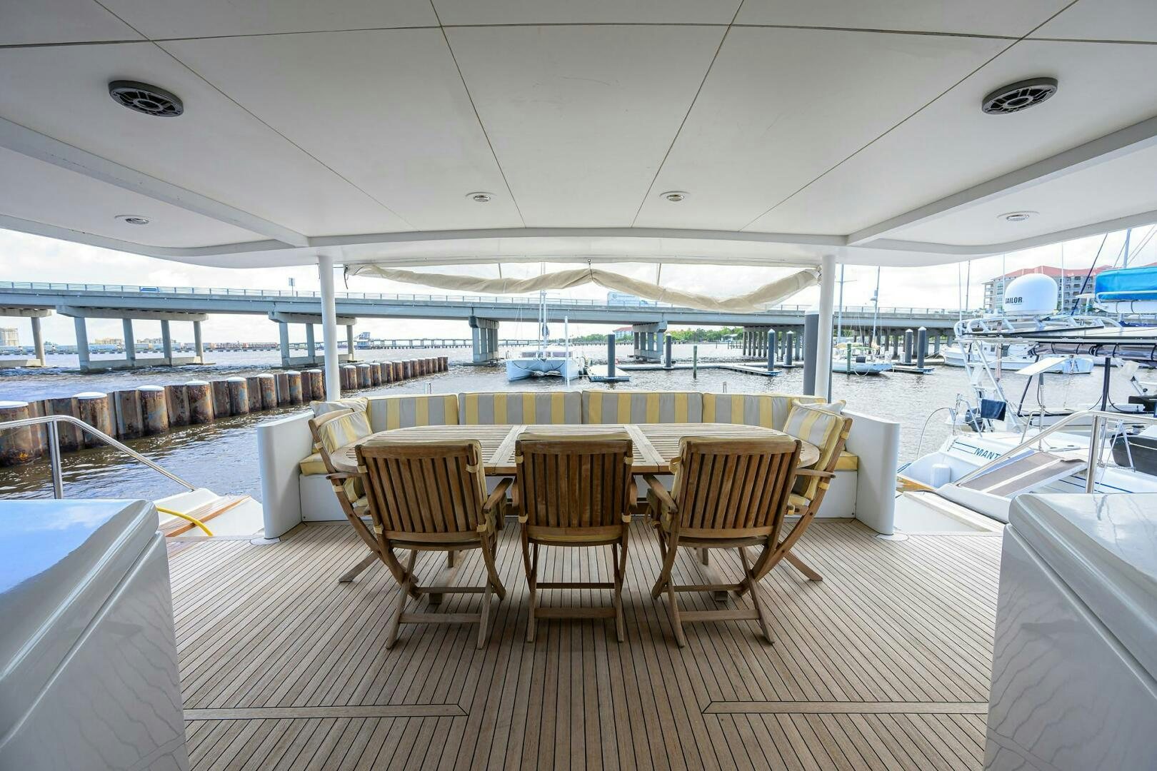 a table and chairs in a room aboard BUSINESS TRIP 2 Yacht for Sale