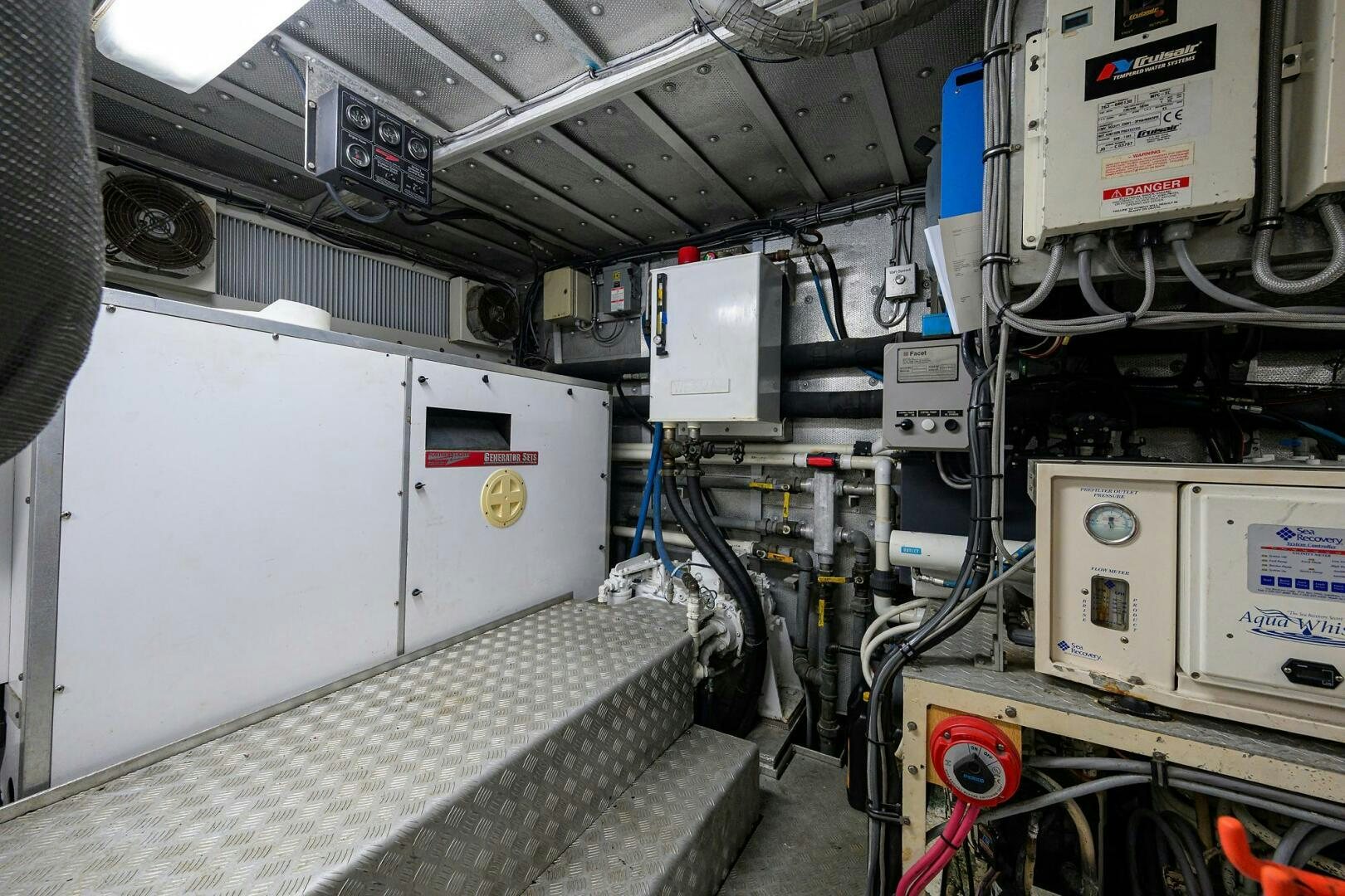 a room with machinery and equipment aboard BUSINESS TRIP 2 Yacht for Sale