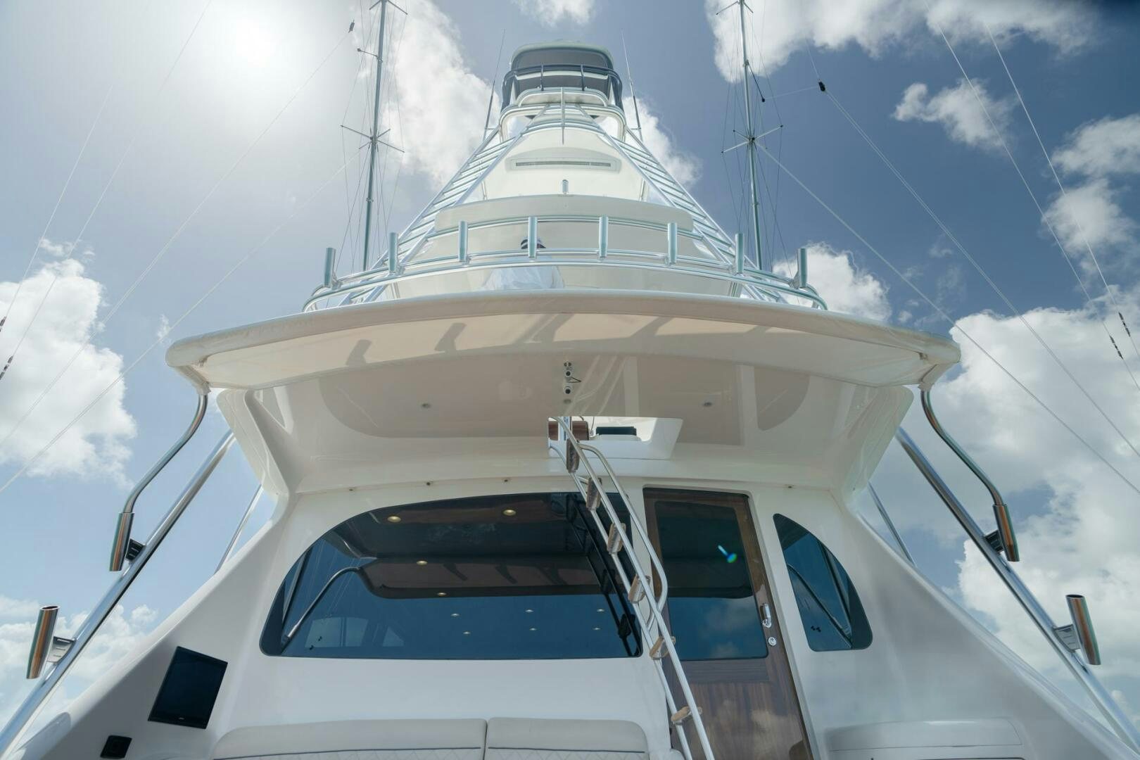 a white boat on a boat aboard REEL CENTS Yacht for Sale