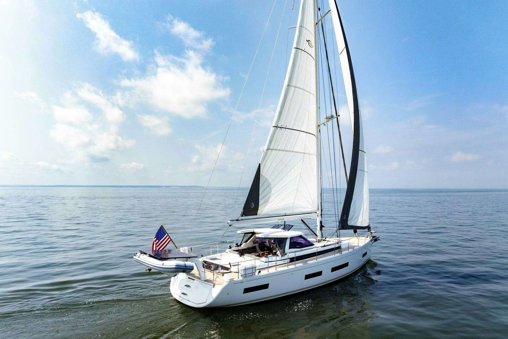 a sailboat on the water aboard NINA Yacht for Sale