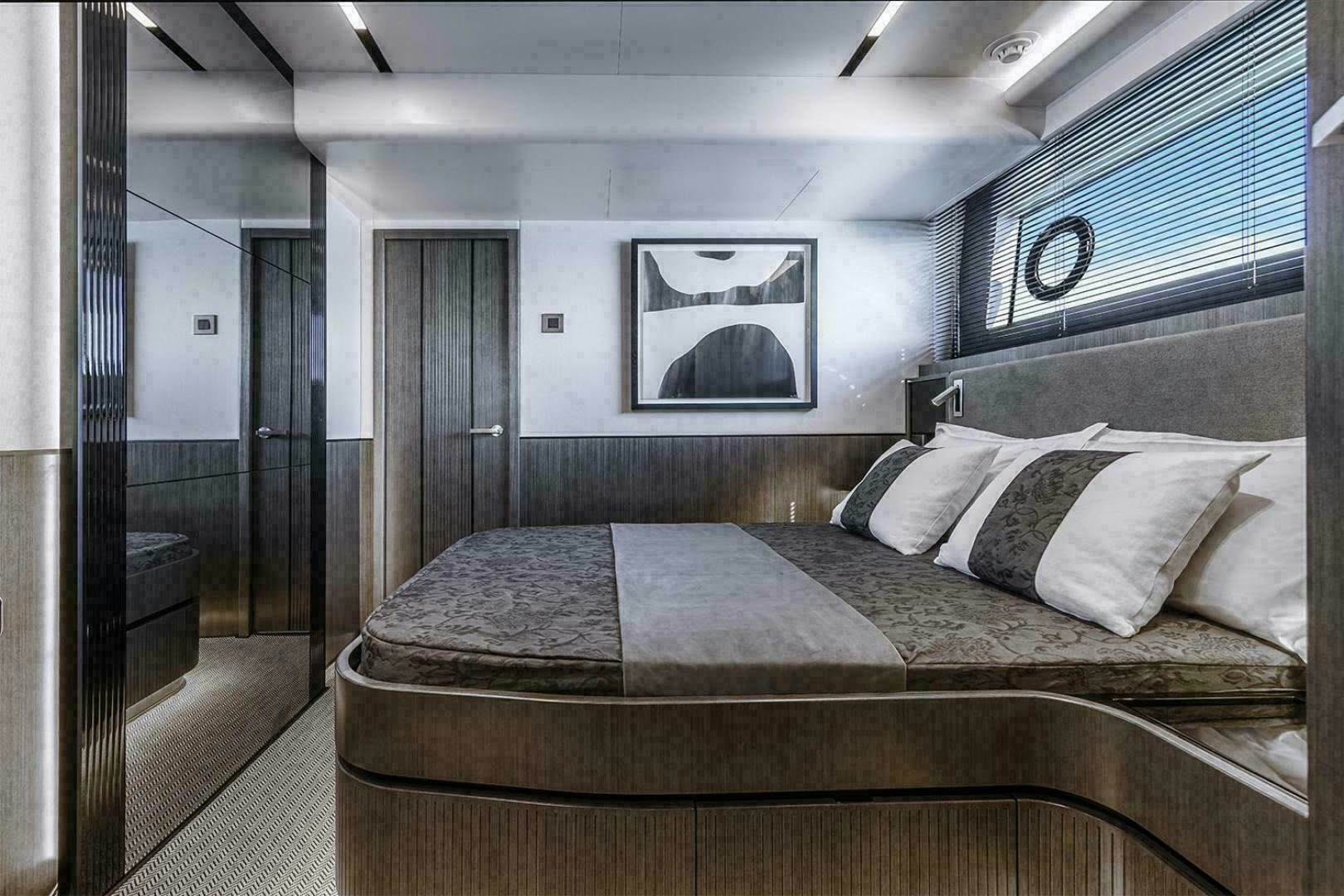 a bed in a room aboard NONE Yacht for Sale