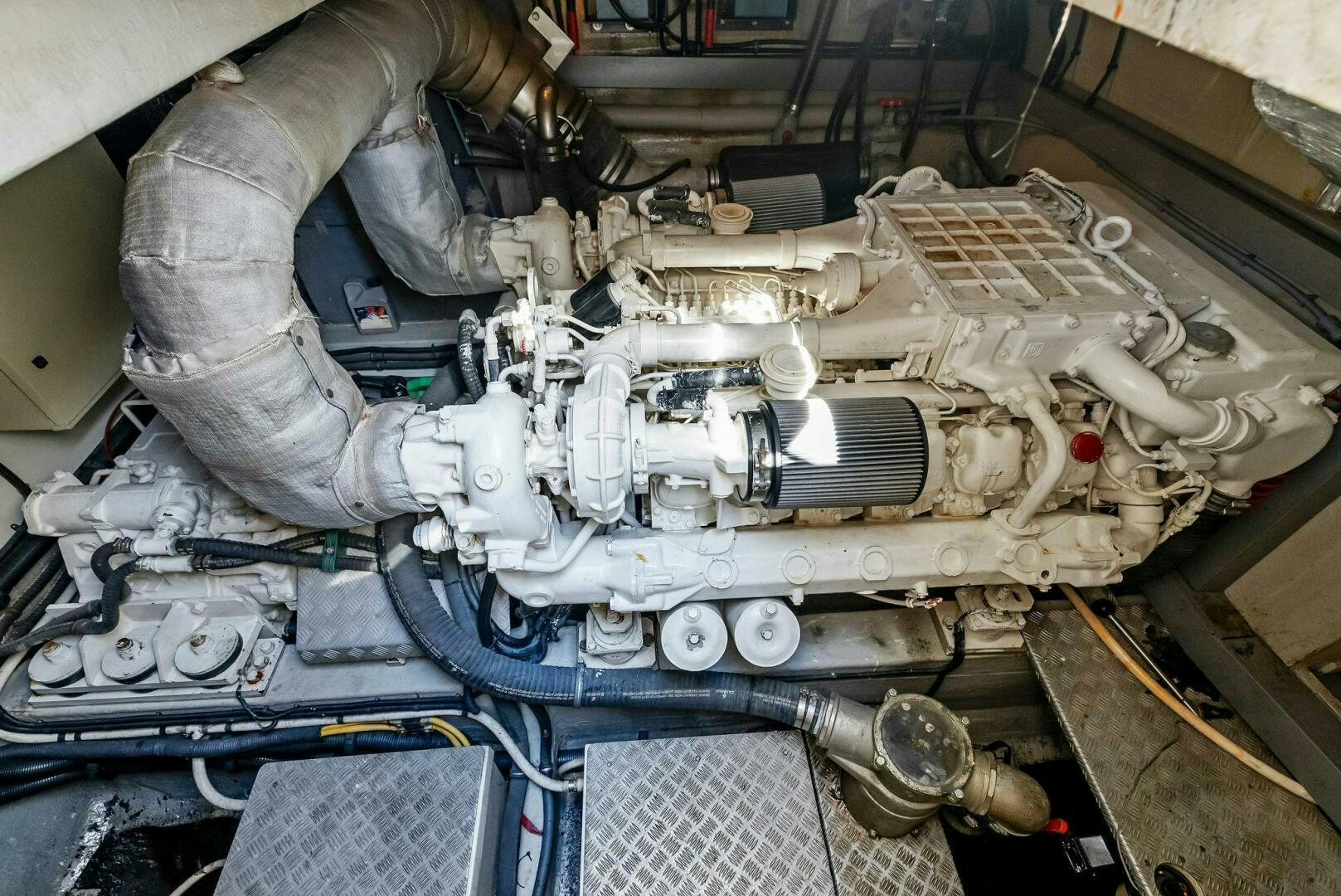 a close-up of a machine aboard GAMBLER Yacht for Sale