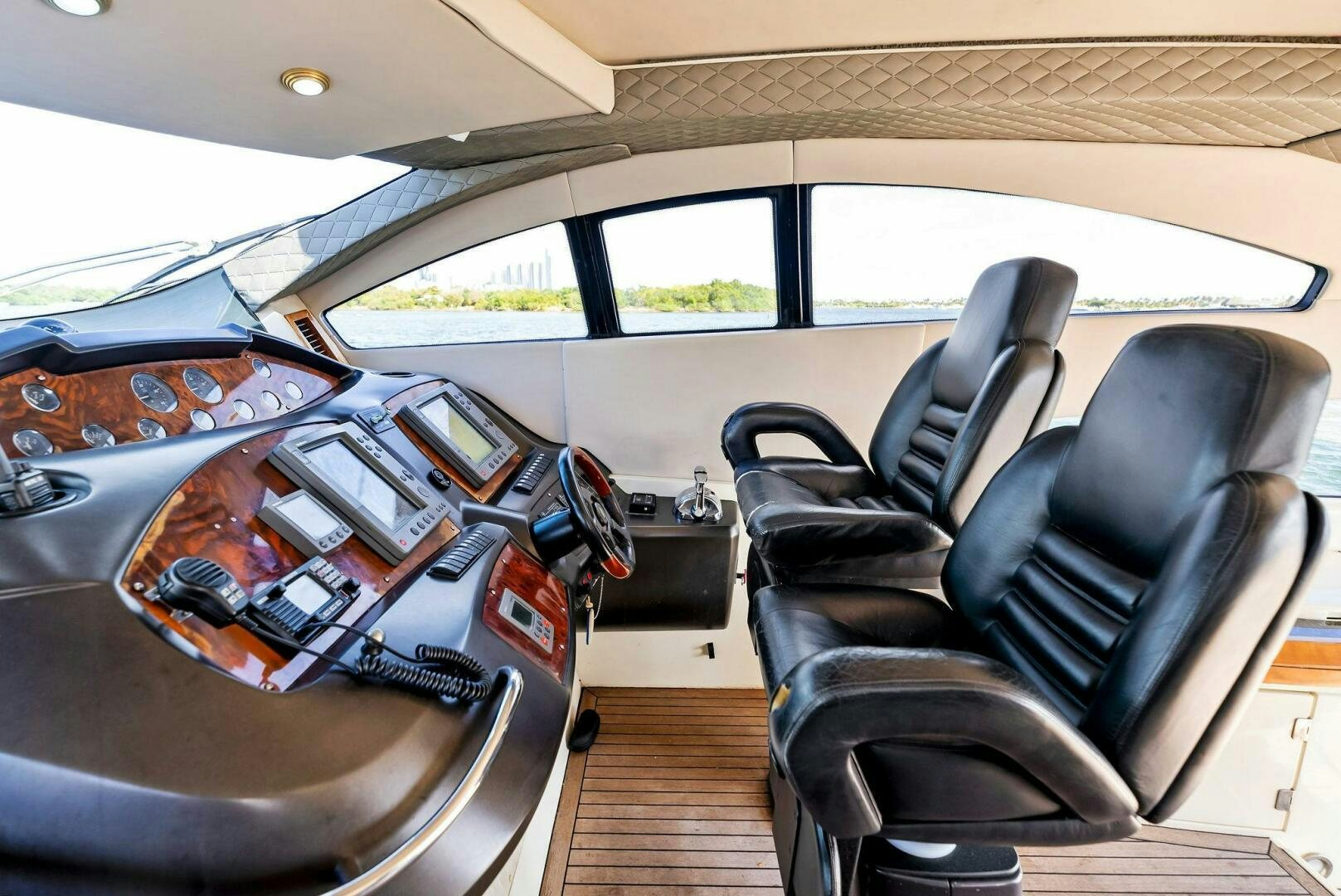 inside of a car aboard GAMBLER Yacht for Sale
