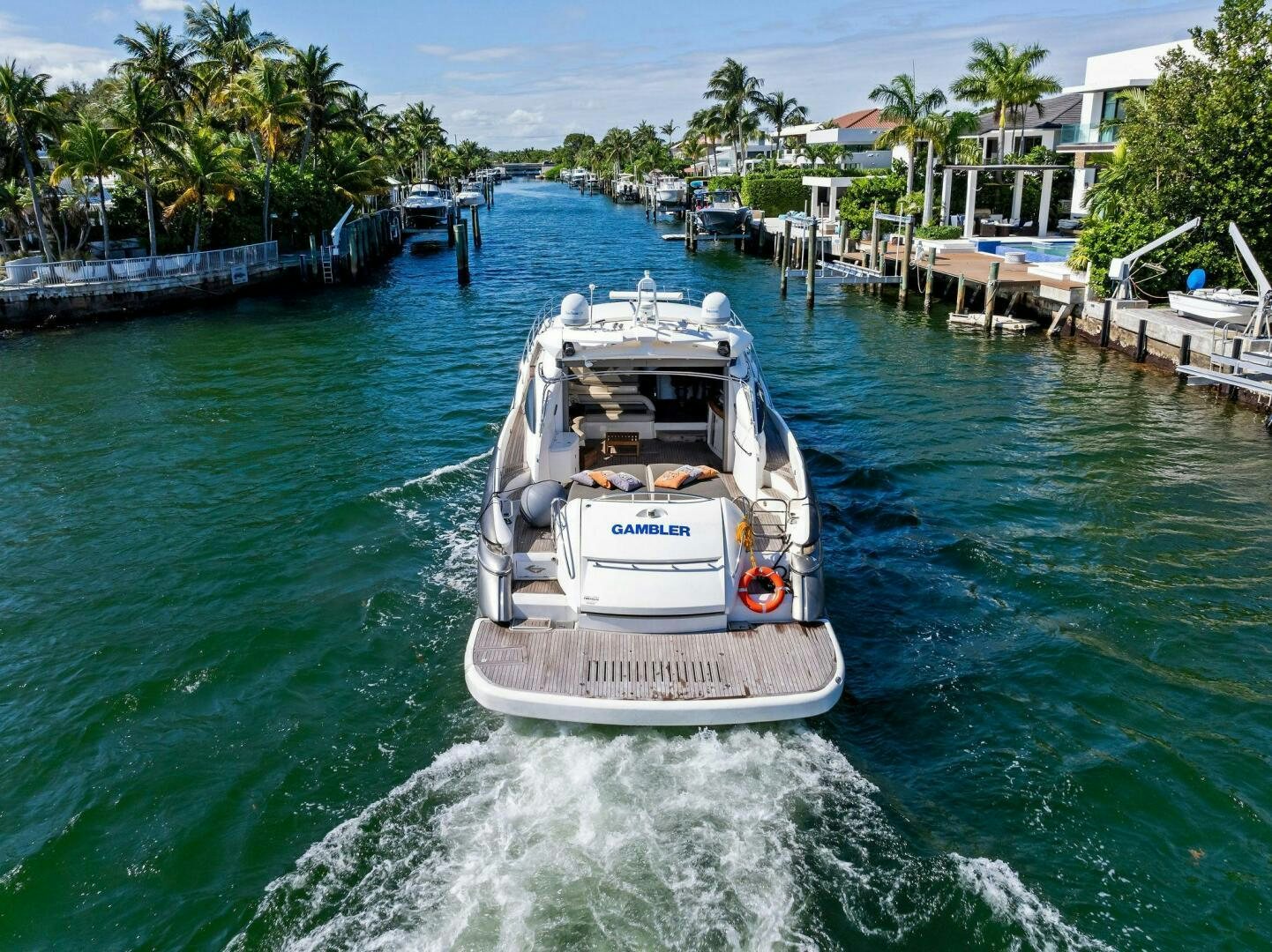 a boat in the water aboard GAMBLER Yacht for Sale