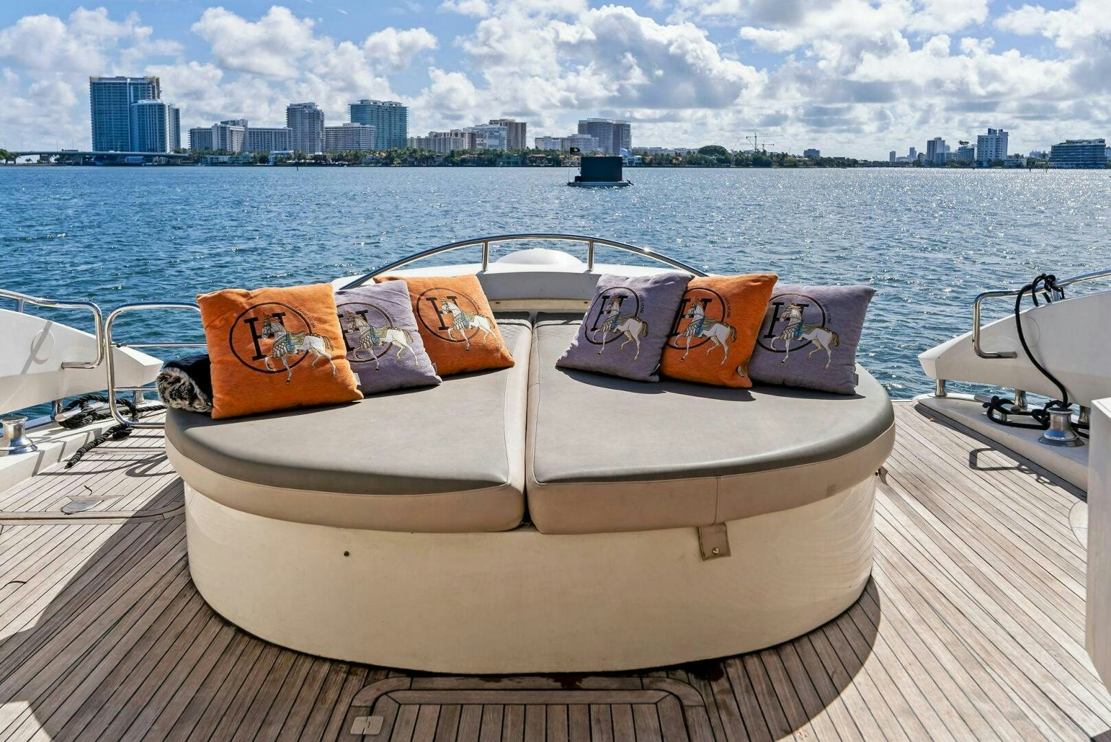 a boat on a dock aboard GAMBLER Yacht for Sale