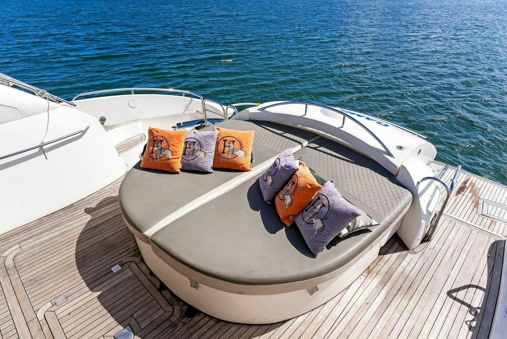 a boat with bags on it aboard GAMBLER Yacht for Sale