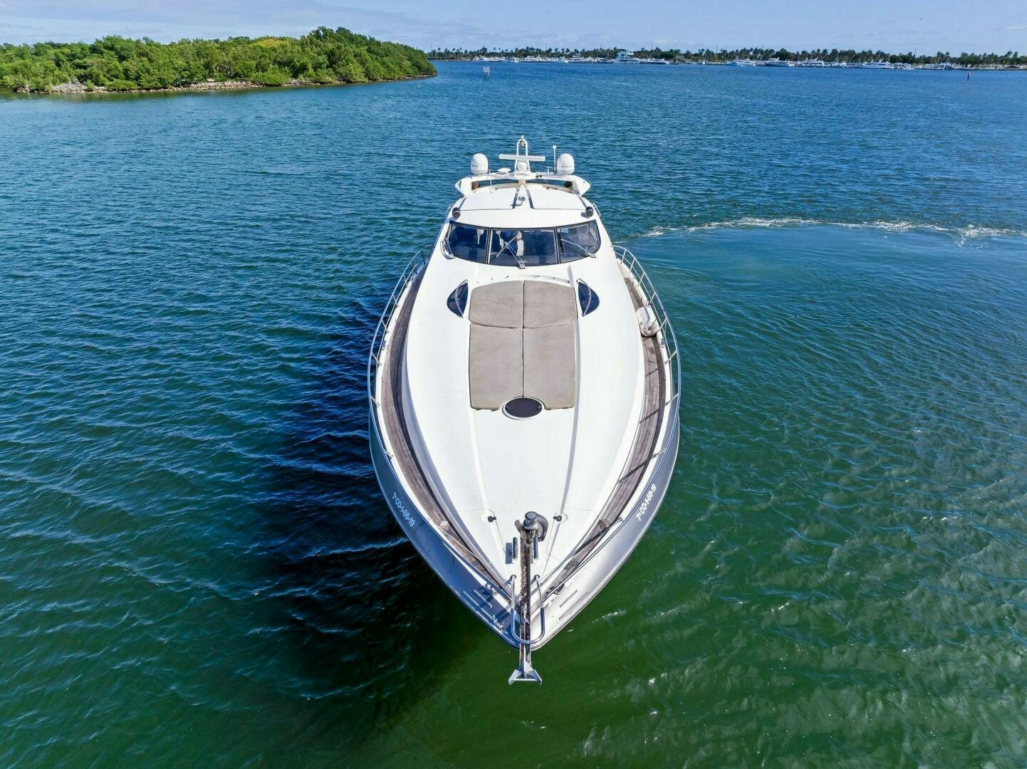 a rocket ship in the water aboard GAMBLER Yacht for Sale