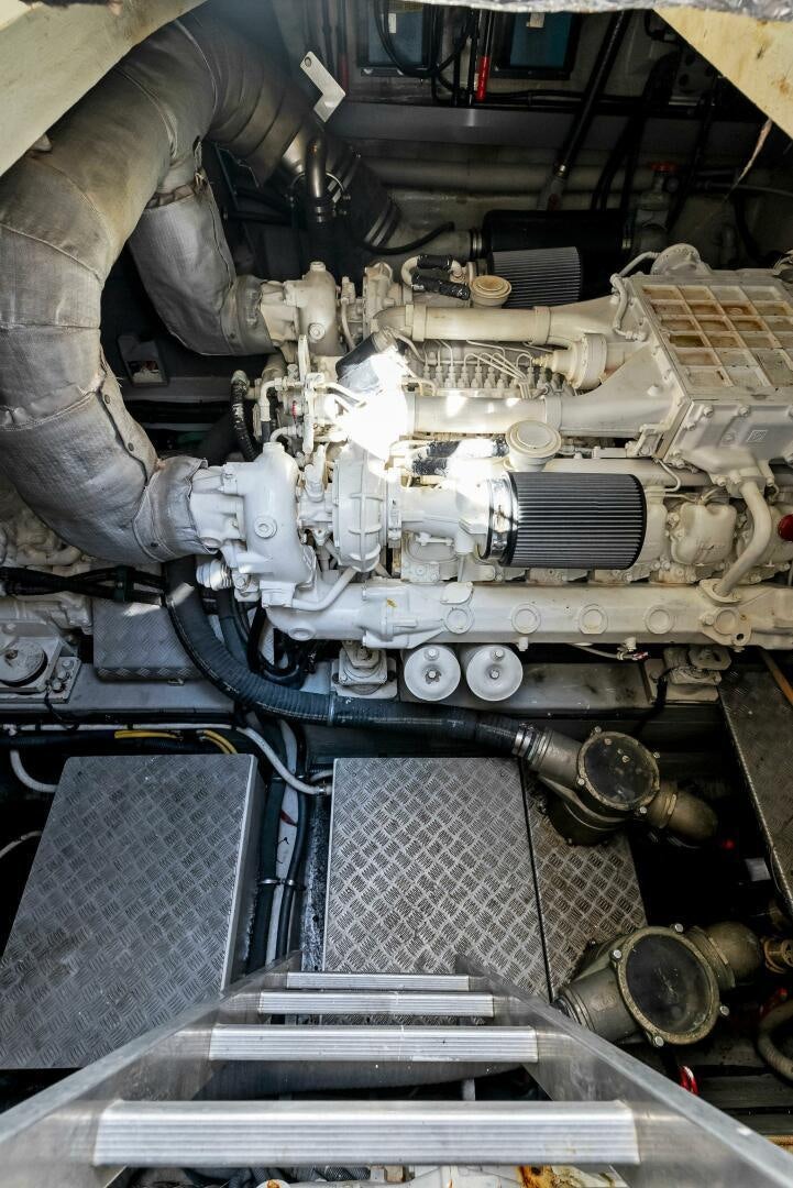 a close-up of a machine aboard GAMBLER Yacht for Sale