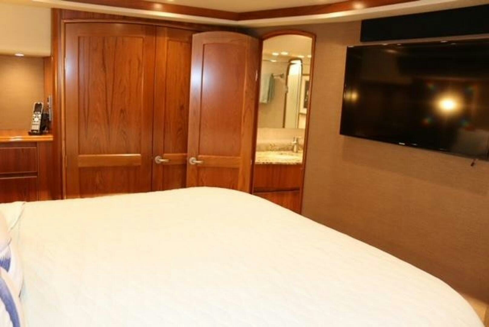 a bed in a room aboard BANDITO Yacht for Sale