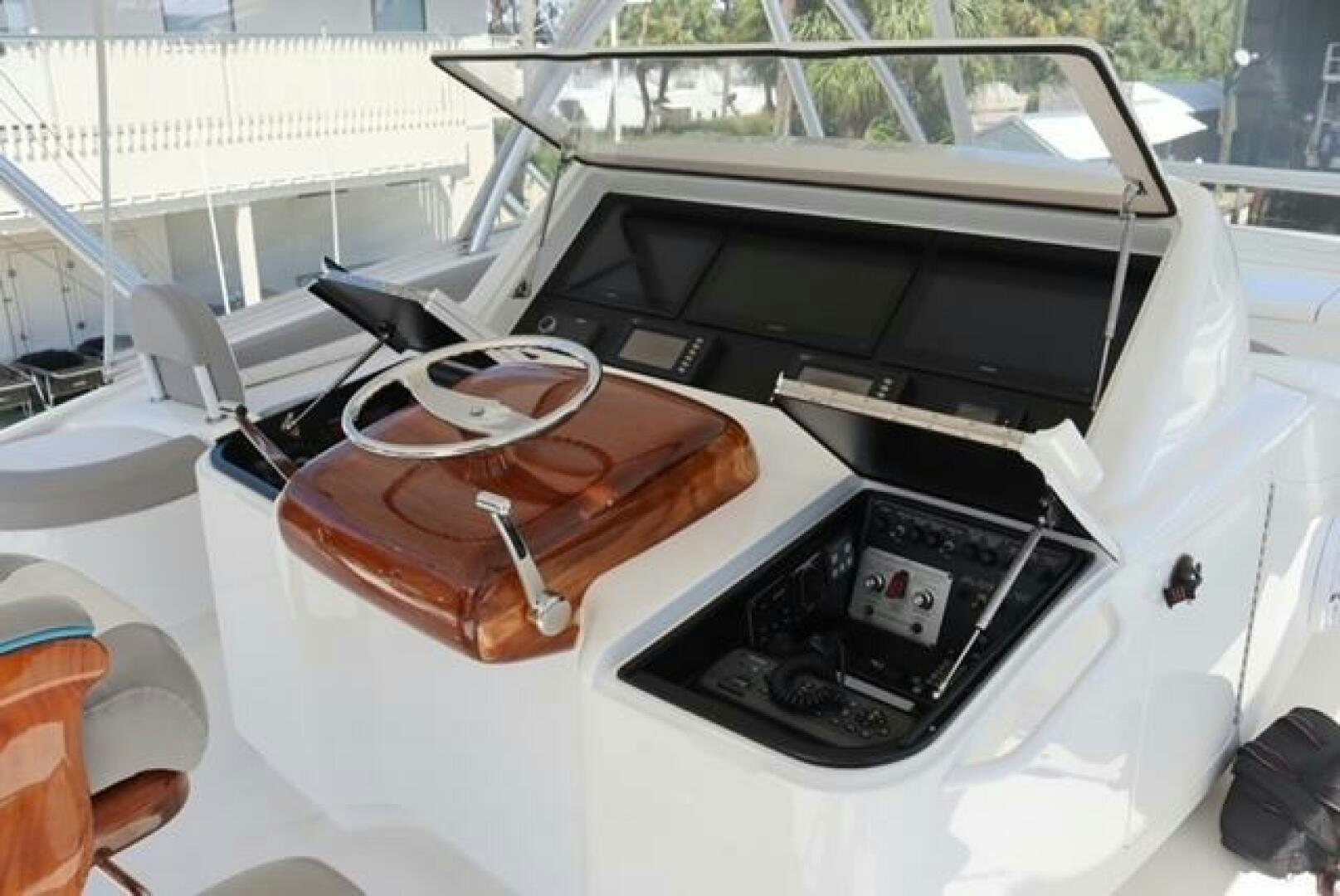a car with a chocolate bar on the hood aboard BANDITO Yacht for Sale