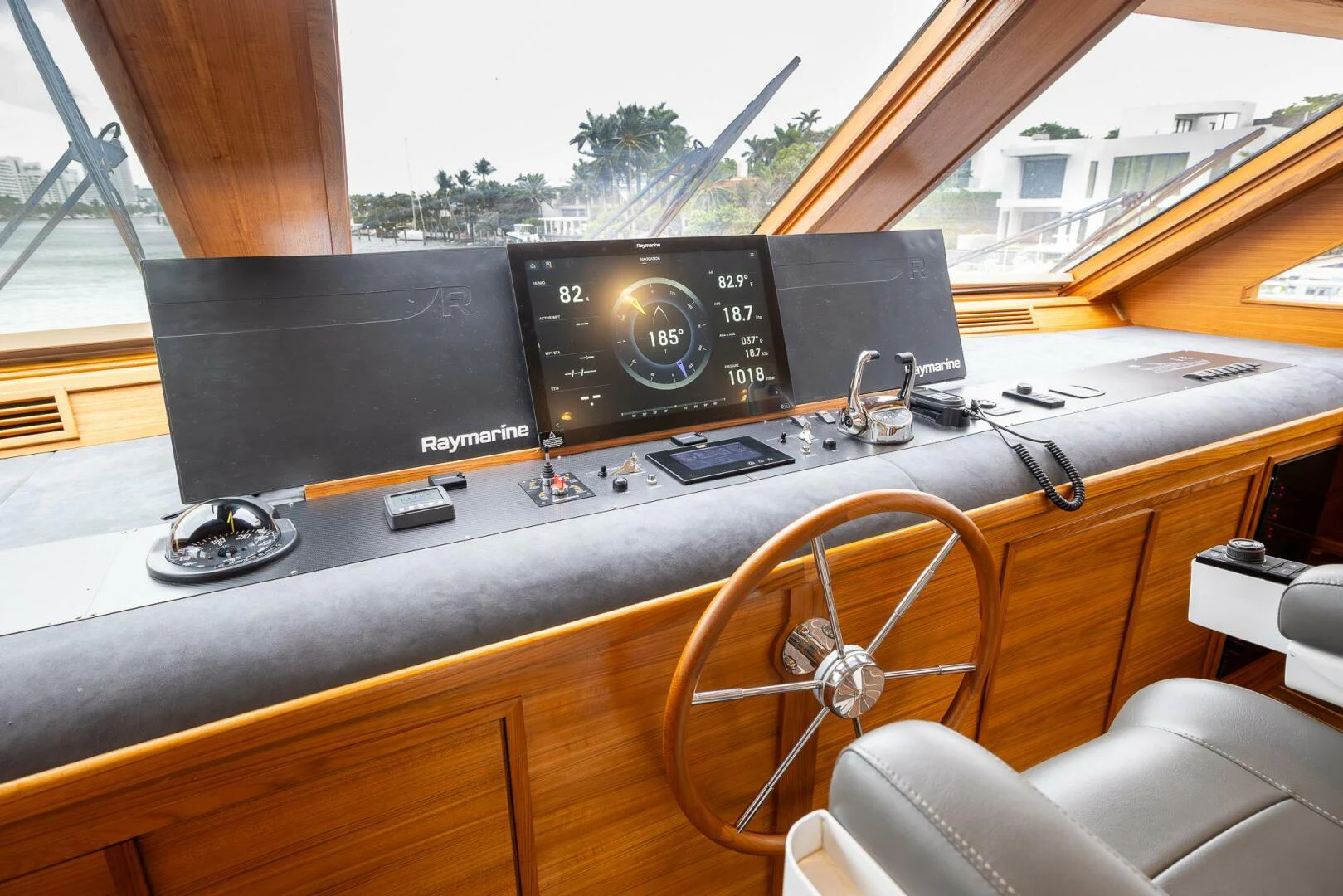 a dashboard of a car aboard OCEAN 1 Yacht for Sale